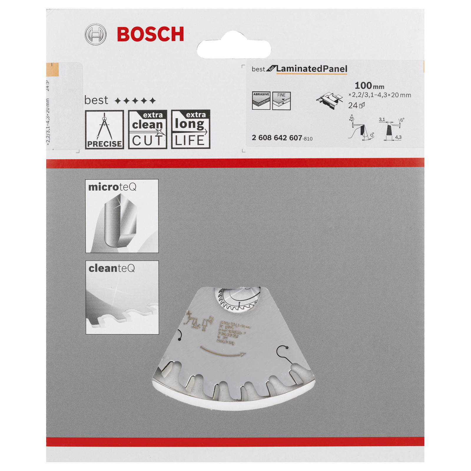 Bosch Vorritzblatt konisch Best for Laminated Panel 100 x 20 x 2,2 mm 24 - 2608642607