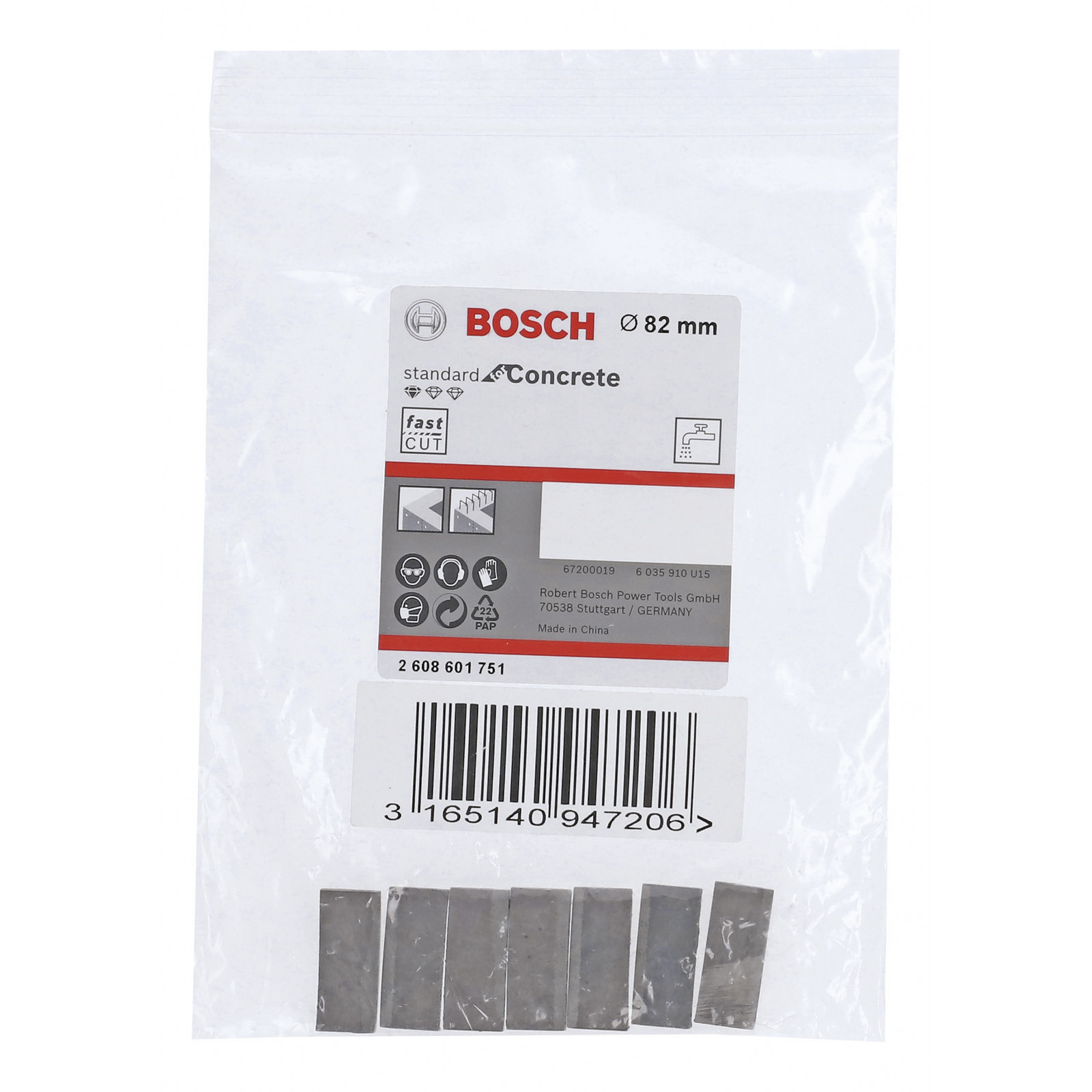 Bosch Segmente für Diamantbohrkrone Standard for Concrete 7 10 mm - 2608601751