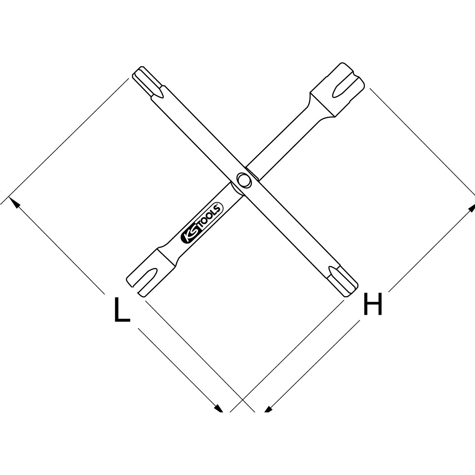 KS TOOLS Sanitär-Kreuzschlüssel 10 Funktionen - 116.6200