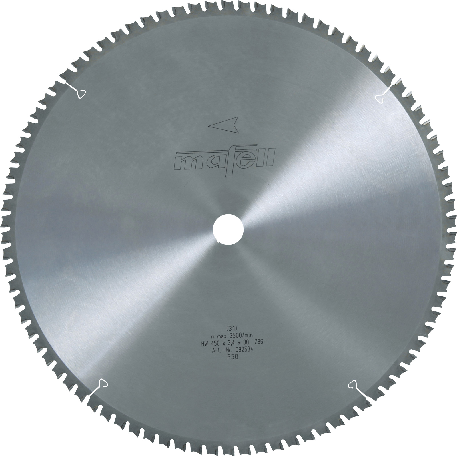 mafell Sägeblatt-HM Sandwich 450 x 3,0/3,4 x 30 mm, Z 86, FZFA/FZFA, für Sandwichplatten mit Metalleinlage oder Metalldeckschichten - 092534