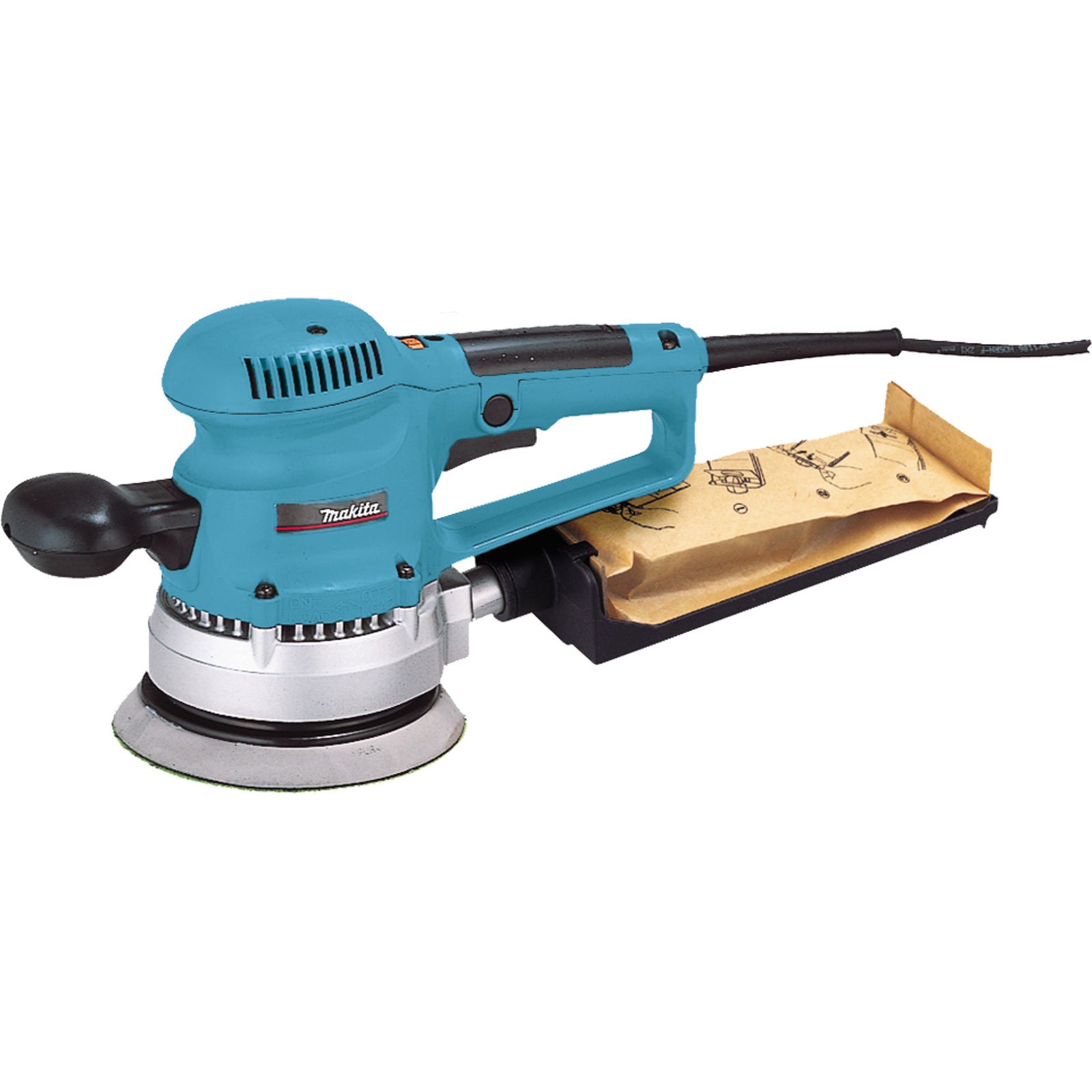 Makita BO6030JX Exzenterschleifer 310 W 150 mm + Schleifpapier-Set im MAKPAC