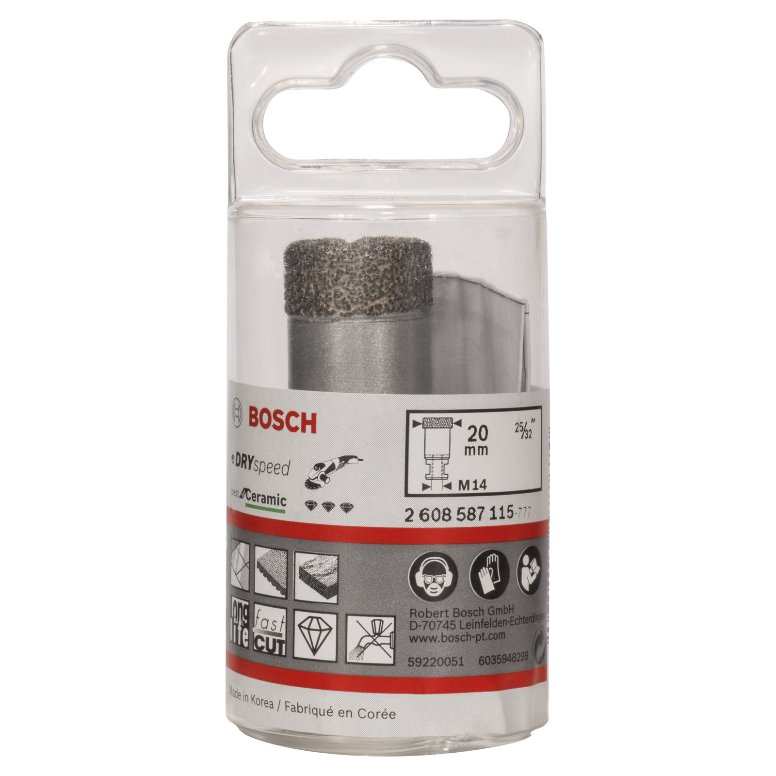 Bosch Diamanttrockenbohrer Dry Speed Best for Ceramic 20 x 35 mm - 2608587115