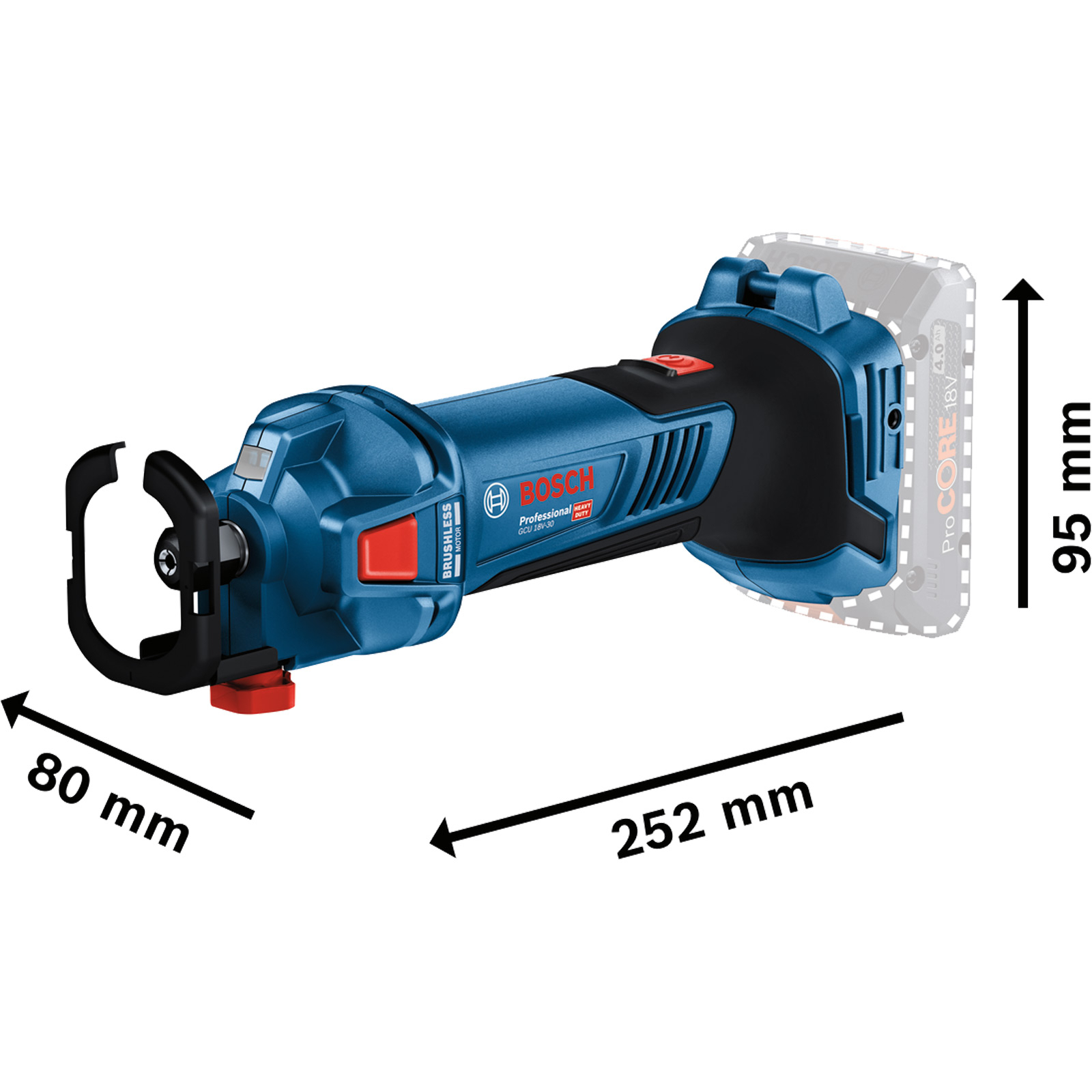 Bosch Akku-Rotationswerkzeug GCU 18V-30 Solo in L-Boxx - 06019K8002