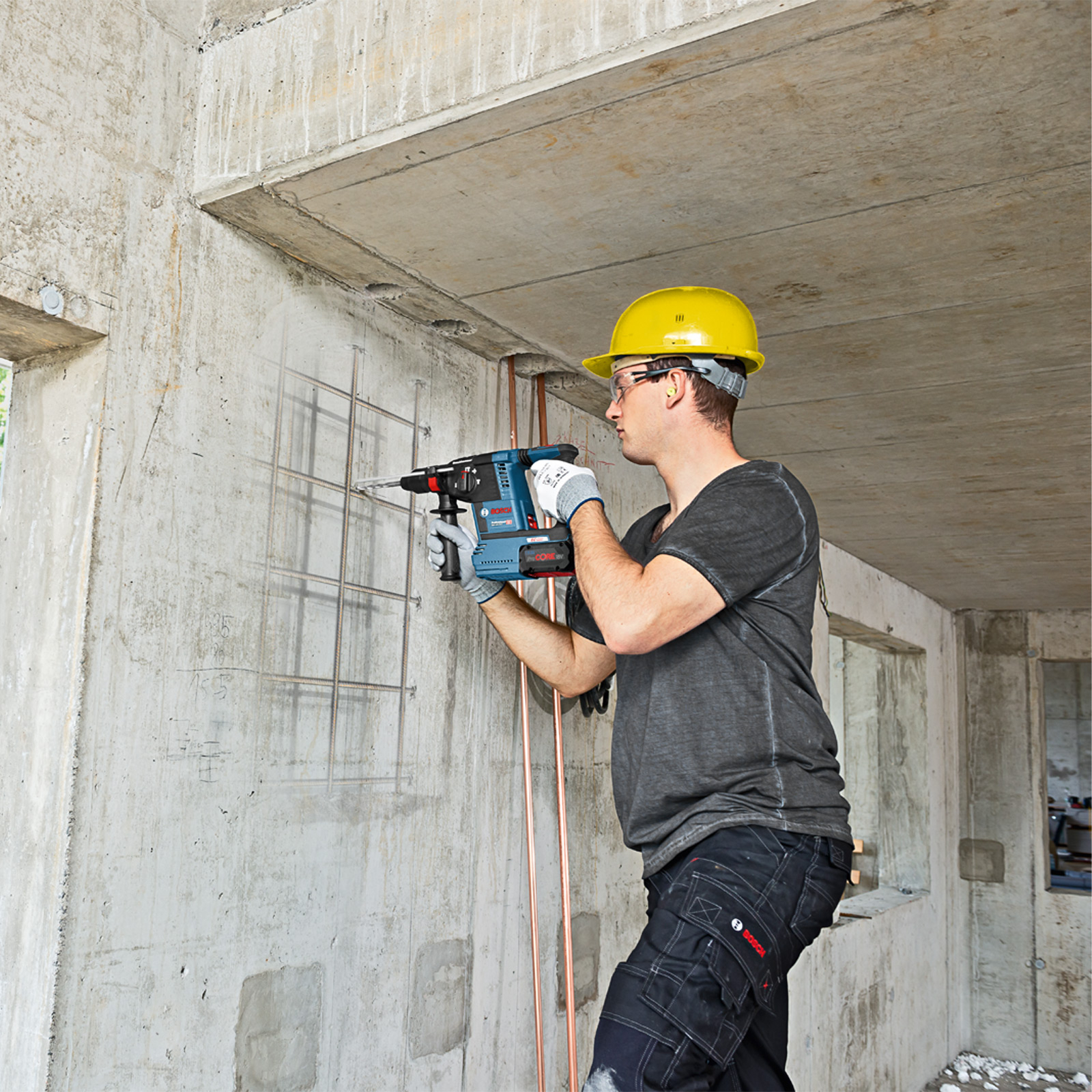 Bosch Akku-Bohrhammer GBH 18V-26 F / 1x 5,0 Ah Akku + Ladegerät in L-Boxx