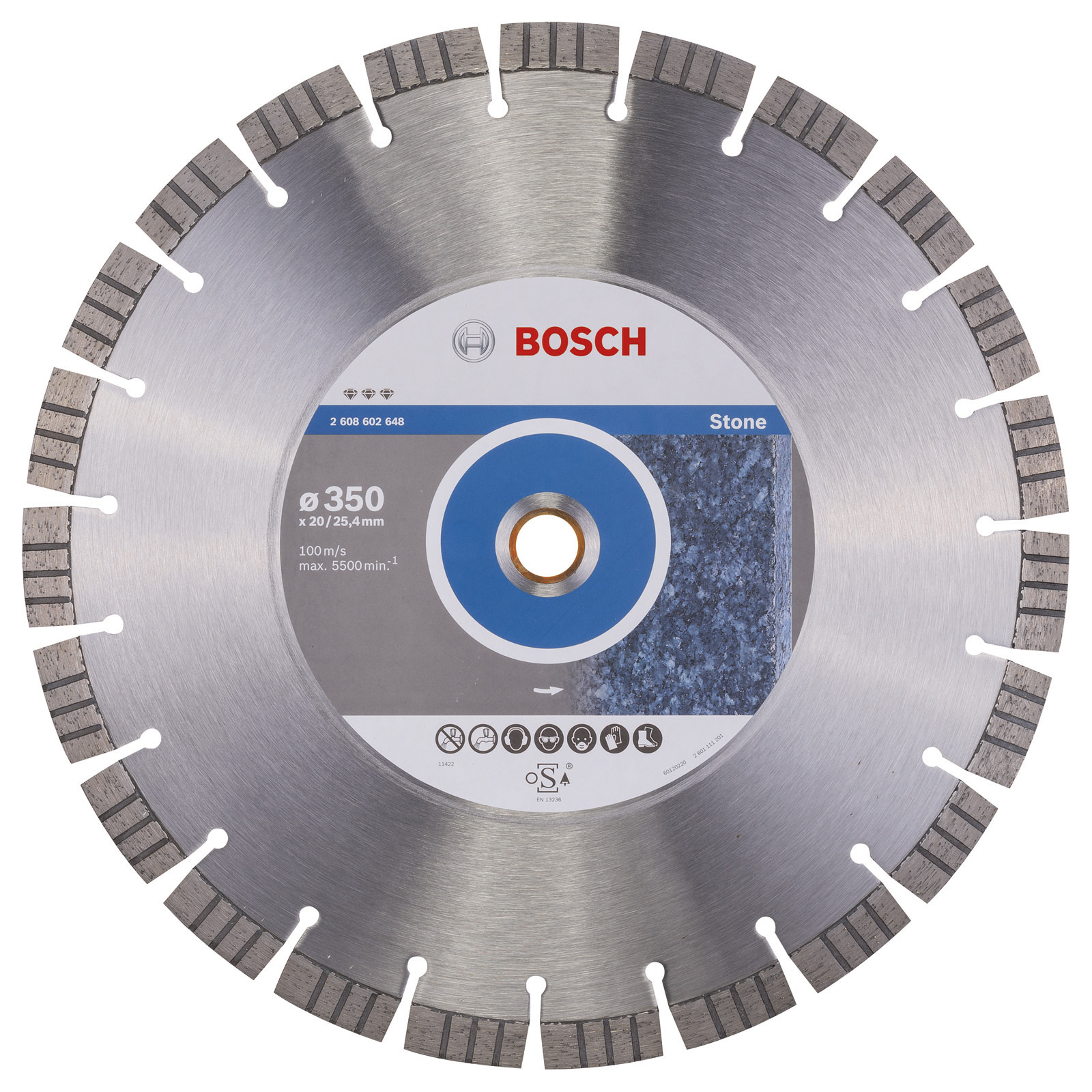 Bosch Diamanttrennscheibe Best for Stone, 350 x 20,00+25,40 x 3,2 x 15 mm -2608602648