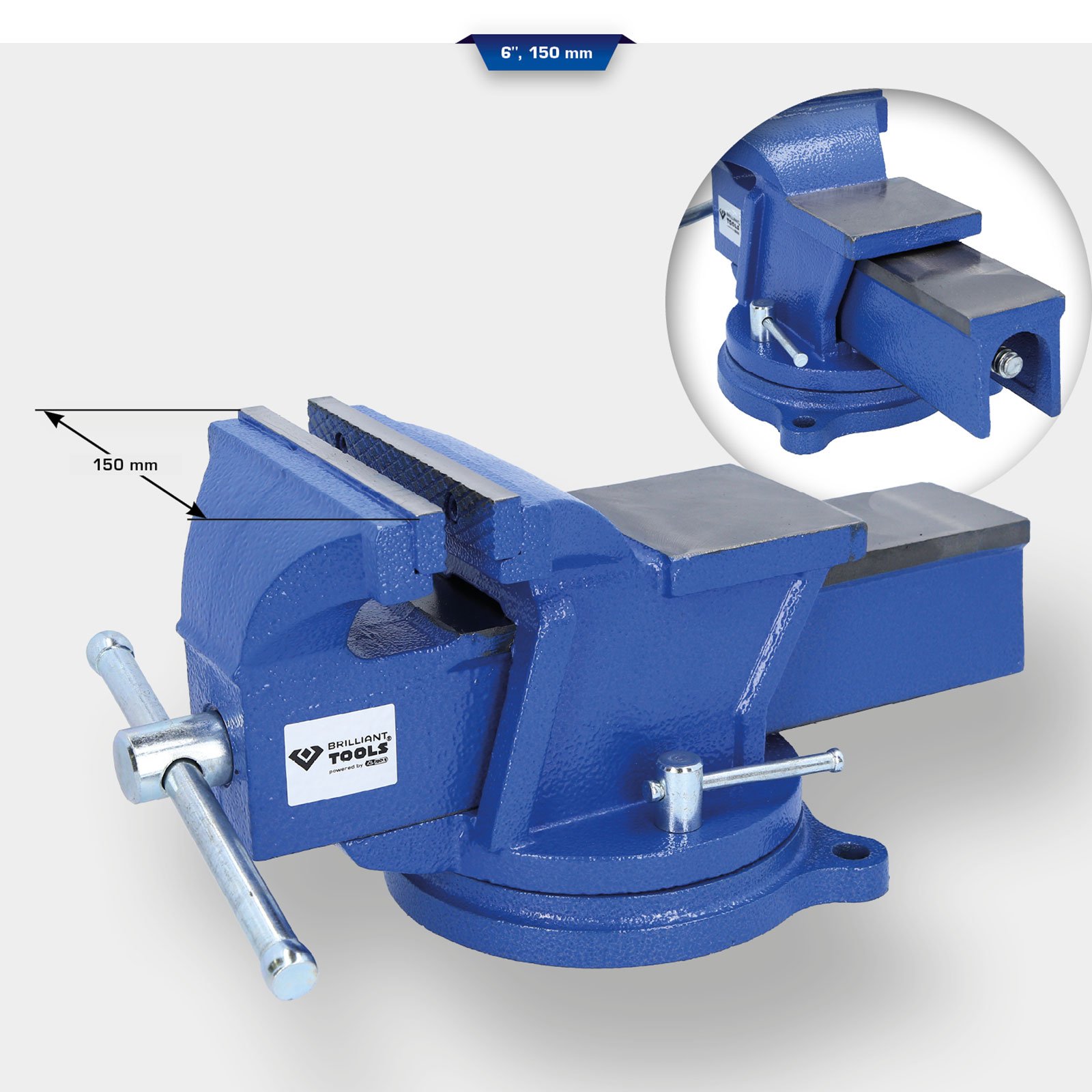 BRILLIANT TOOLS Parallel-Schraubstock 6" 150 mm - BT156942