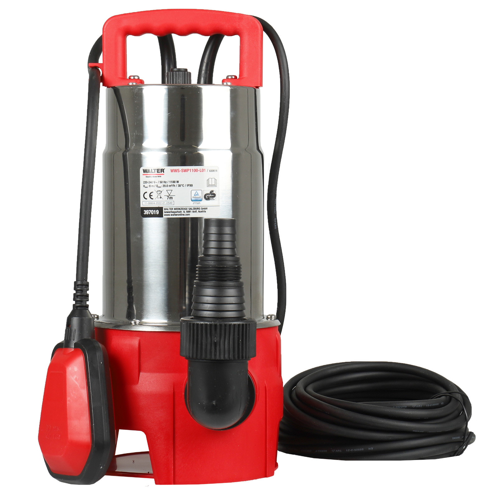 Walter Schmutzwasserpumpe 1.100 W - 630614