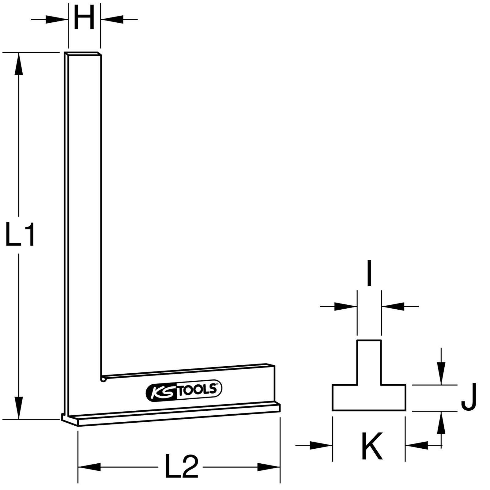 KS TOOLS Anschlagwinkel 600 mm - 300.0277