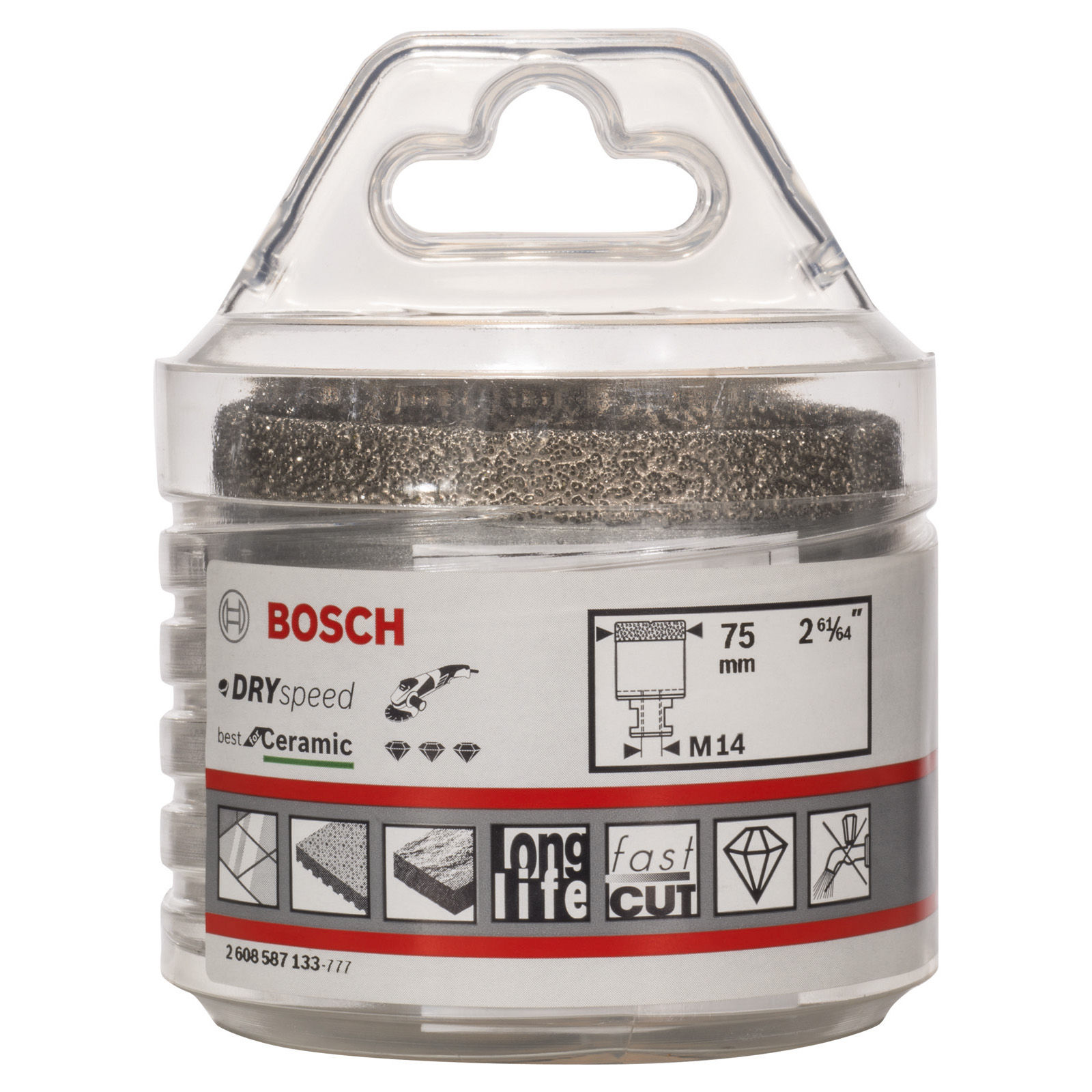 Bosch Diamanttrockenbohrer Dry Speed Best for Ceramic 75 x 35 mm - 2608587133