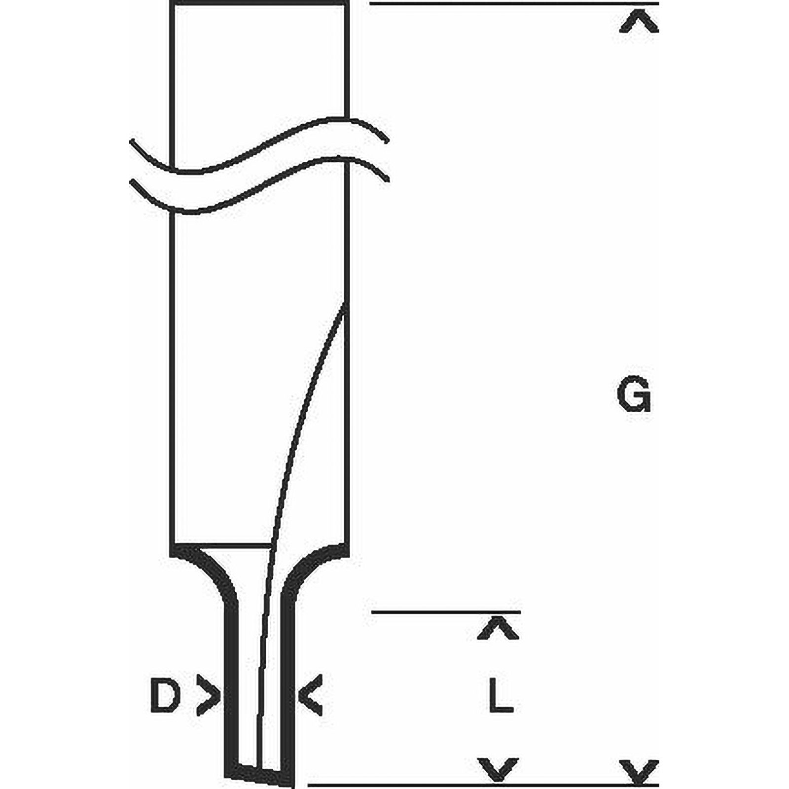 Bosch Nutfräser 1/4" Ø 3,2 mm L 7,7 mm G 51 mm - 2608628427