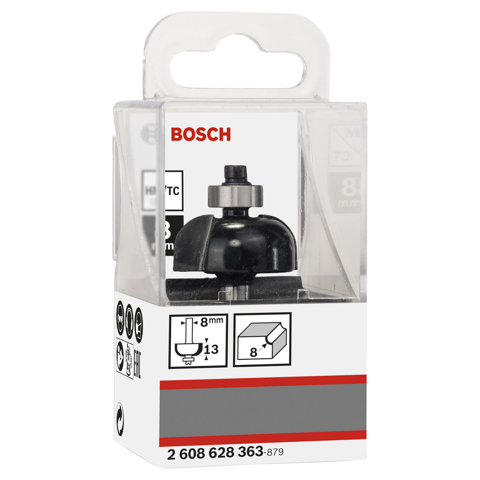 Bosch Hohlkehlfräser + Zapfen 8 x 28,7 x 54 - 2608628363