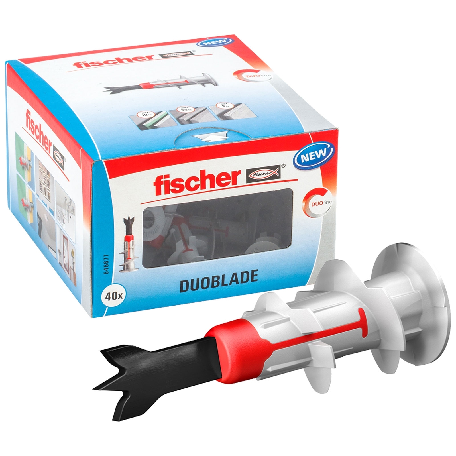 Fischer 40x Gipskartondübel DUOBLADE - 545677