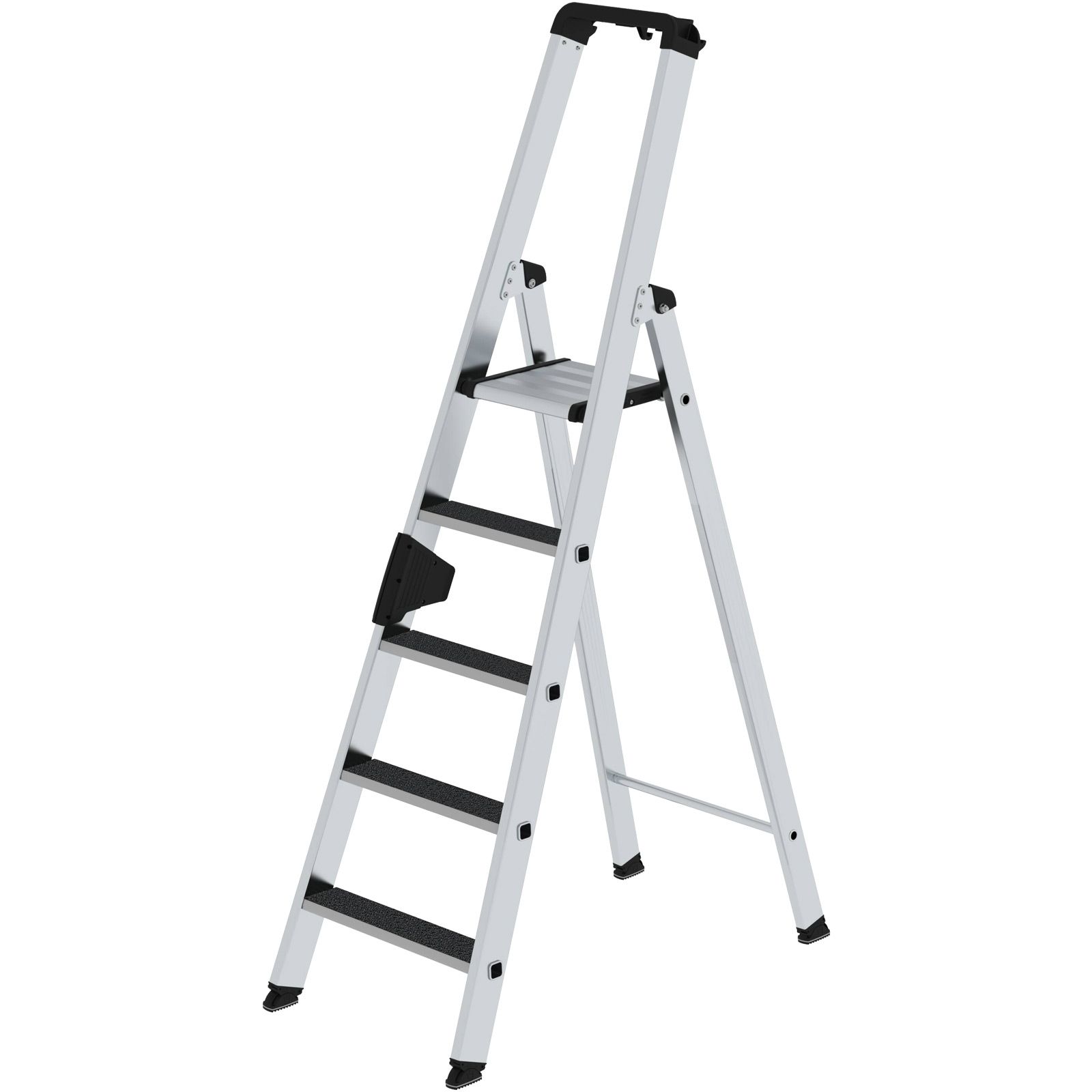Günzburger Steigtechnik Stufen-Stehleiter einseitig begehbar mit clip-step R13 5 Stufen - 041625