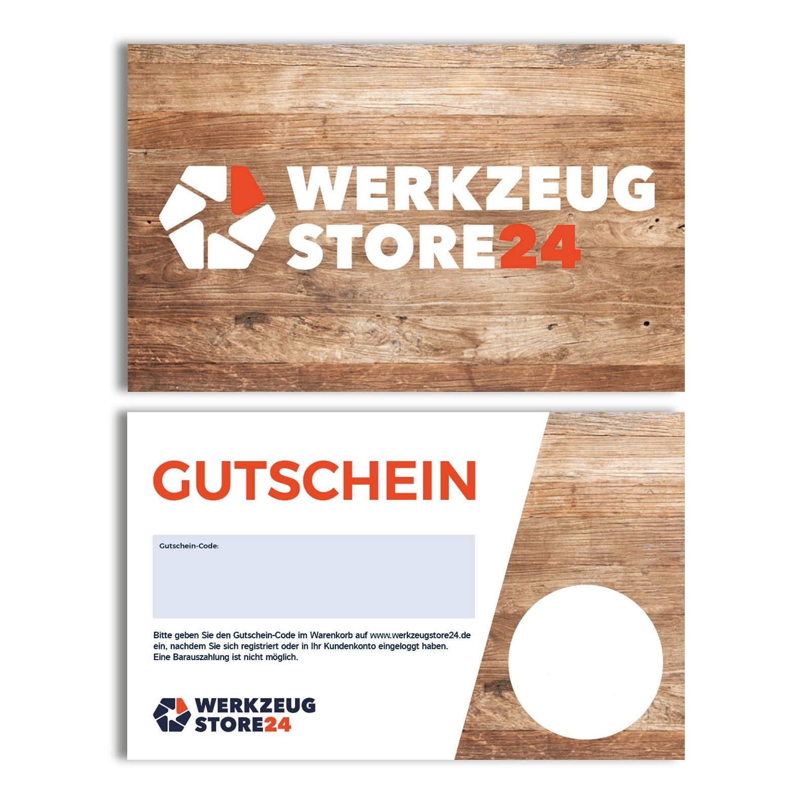 Geschenkgutschein Wert 20 € (Motiv Holz) - im Miniatur Systainer