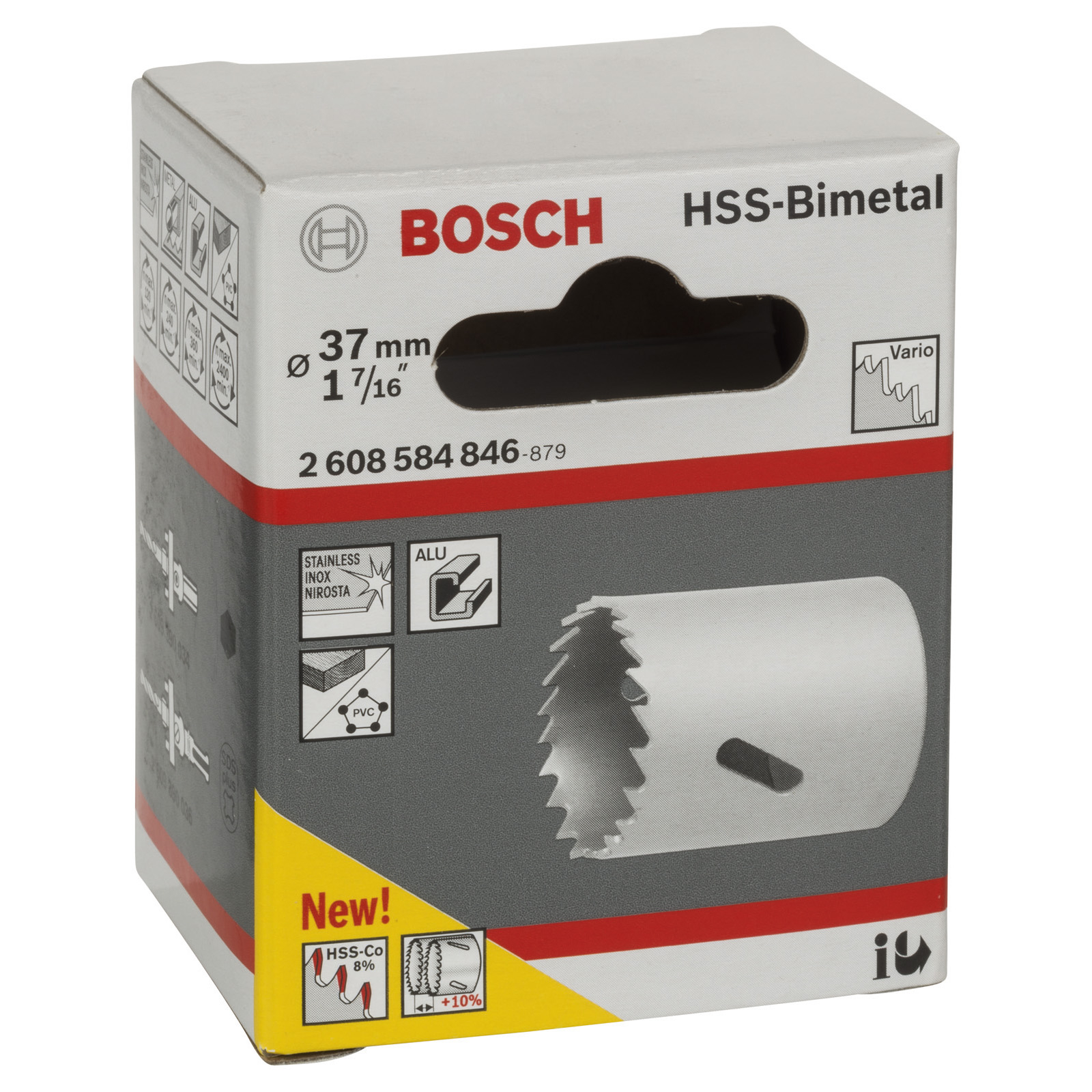 Bosch Lochsäge HSS-Bimetall für Standardadapter 37 mm 1 7/16" - 2608584846