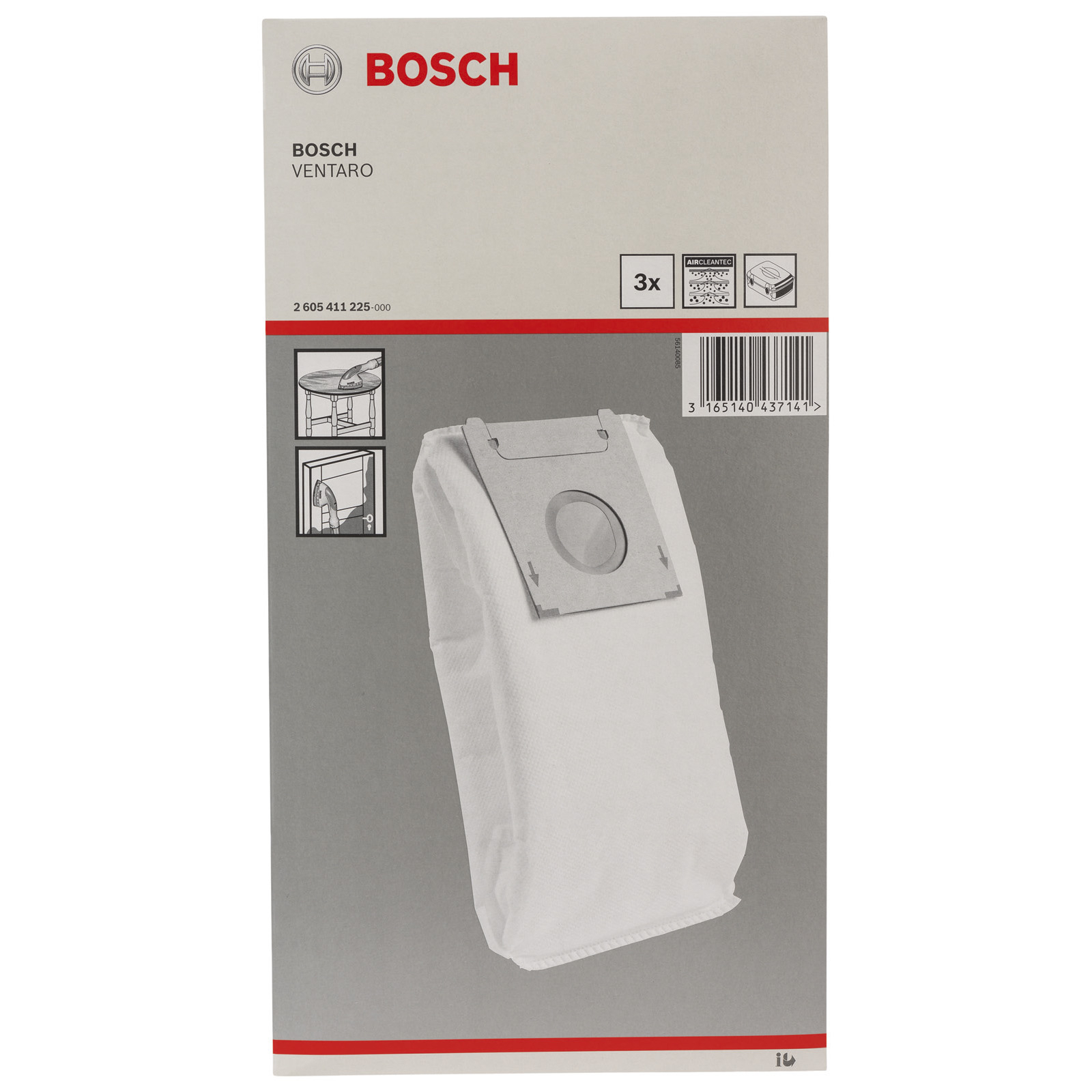 Bosch Staubbeutel, Papierfilterbeutel, passend zu Ventaro - 2605411225