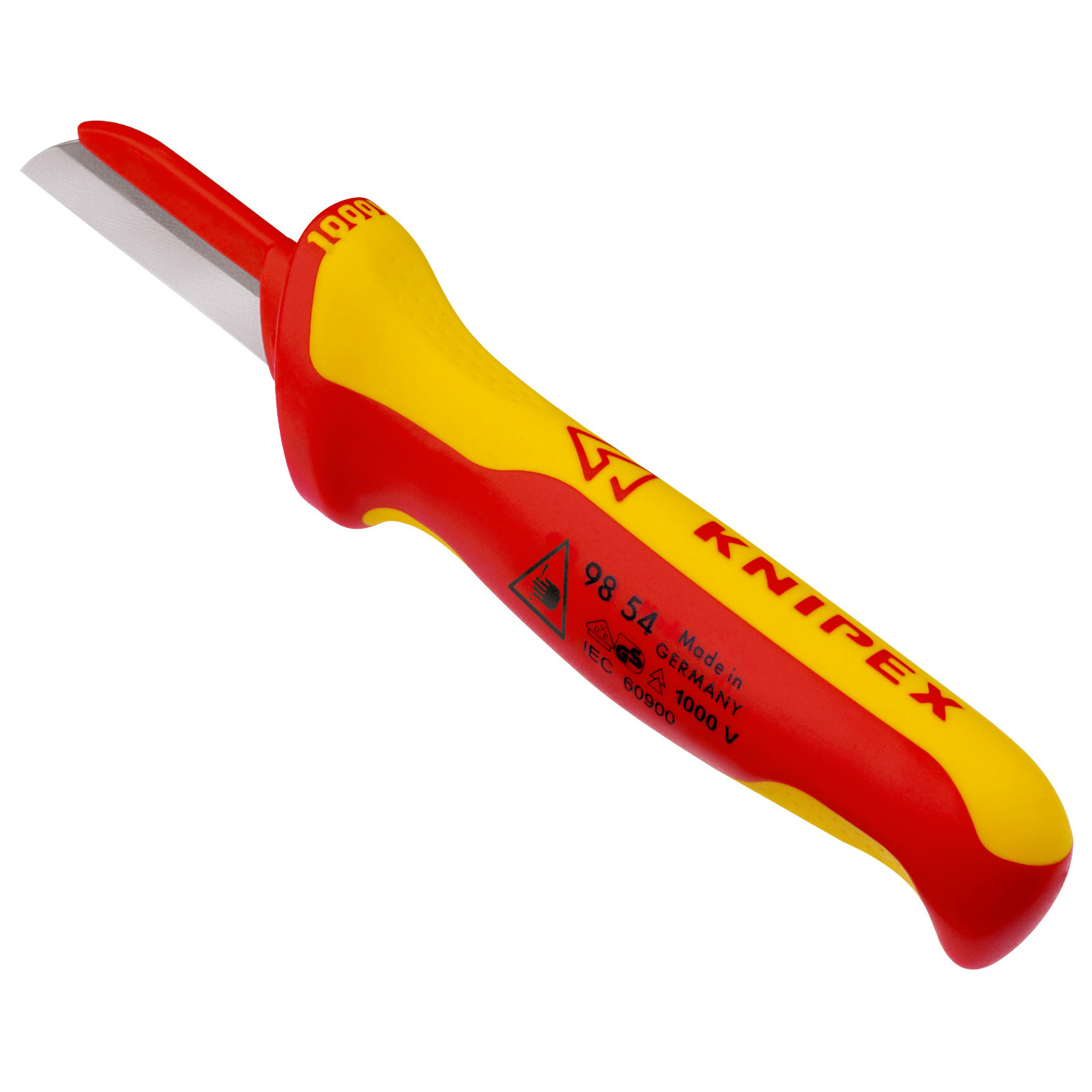 Knipex Kabelmesser isolierender Mehrkomponenten-Griff, VDE-geprüft 190 mm - 9854SB