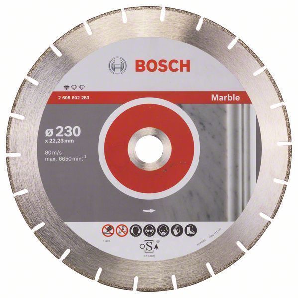 Bosch Diamanttrennscheibe Standard for Marble 230x22,23x2,8x3 mm 2608602283