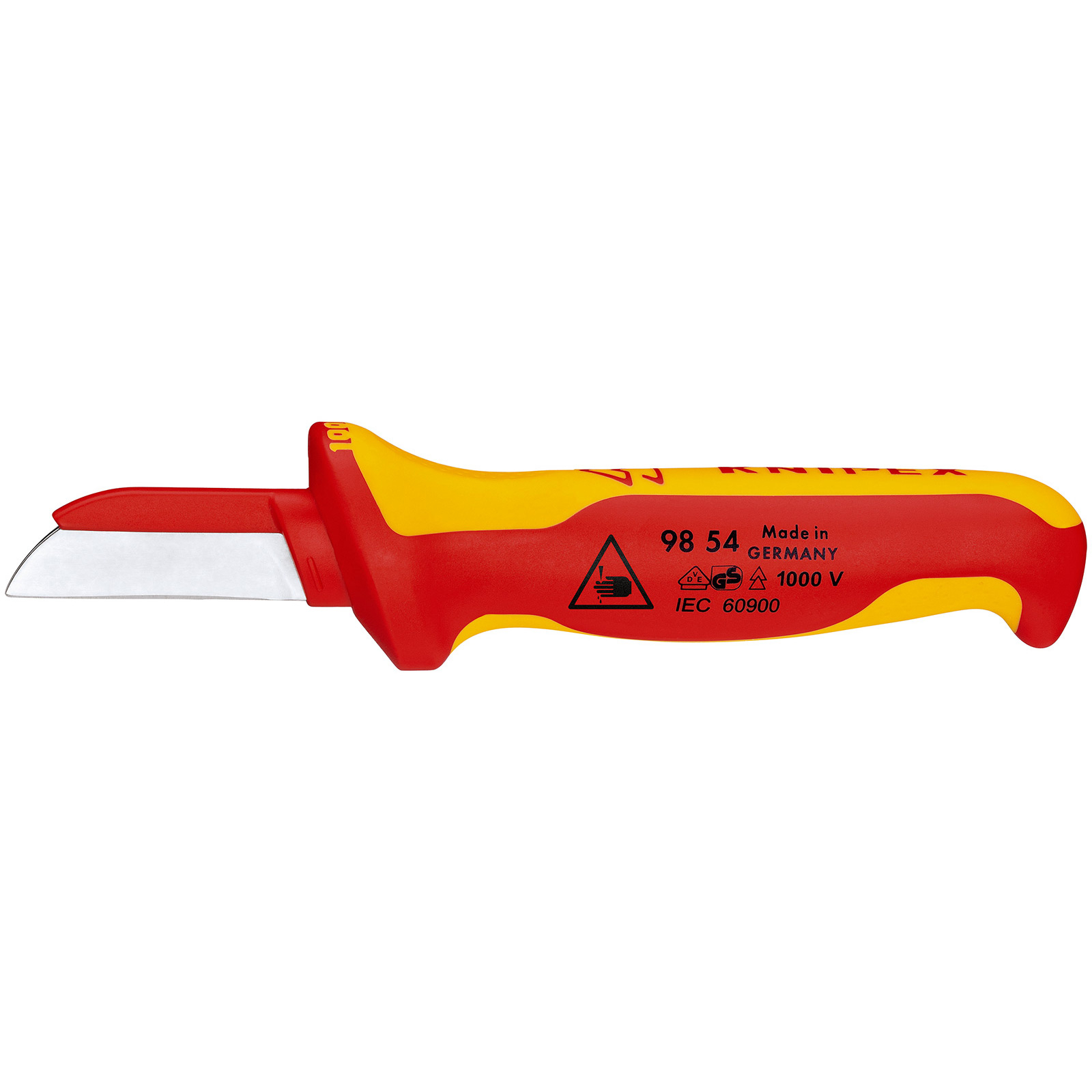 Knipex Kabelmesser isolierender Mehrkomponenten-Griff, VDE-geprüft 190 mm - 9854SB