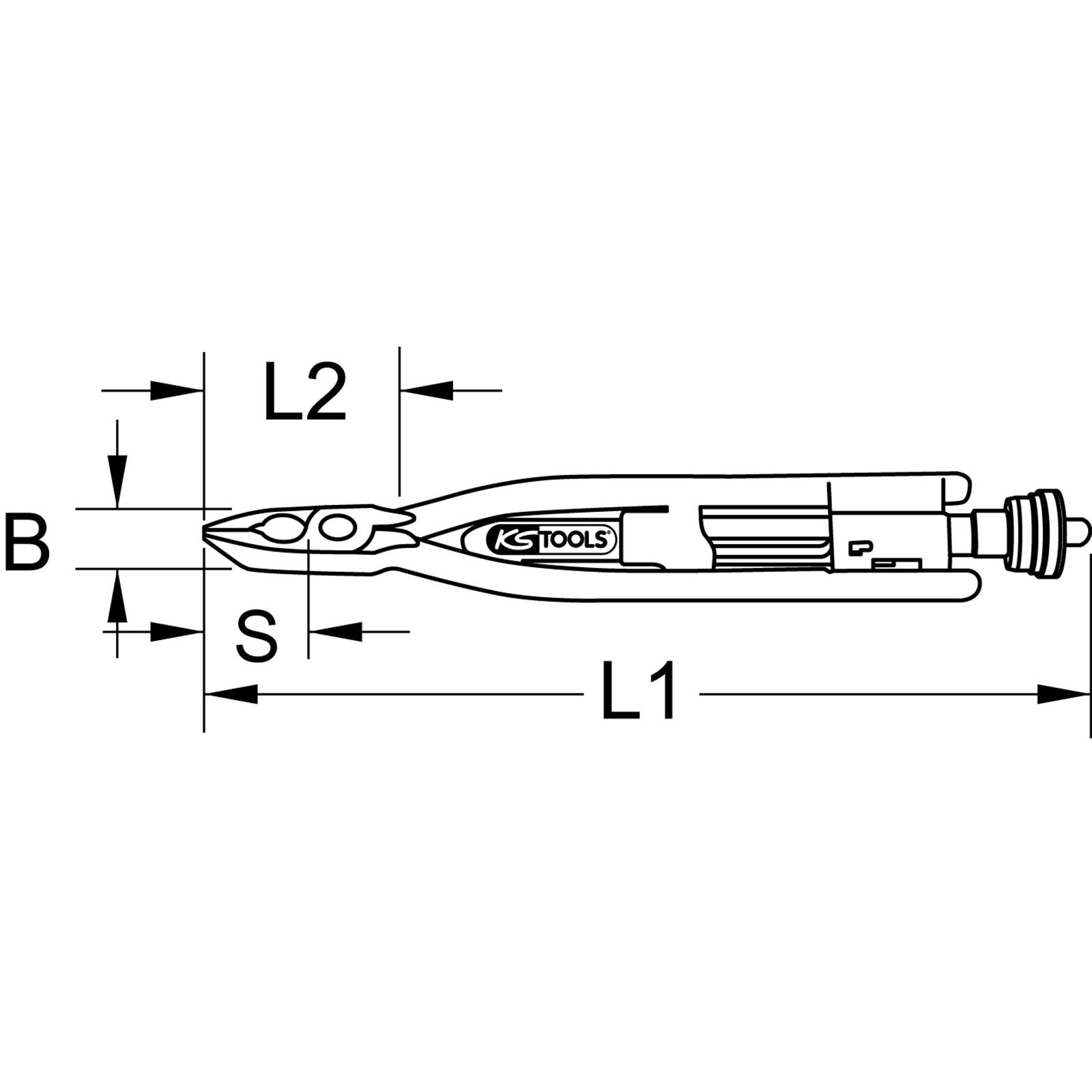 KS TOOLS Drahtwirbelzange 215 mm - 116.1301