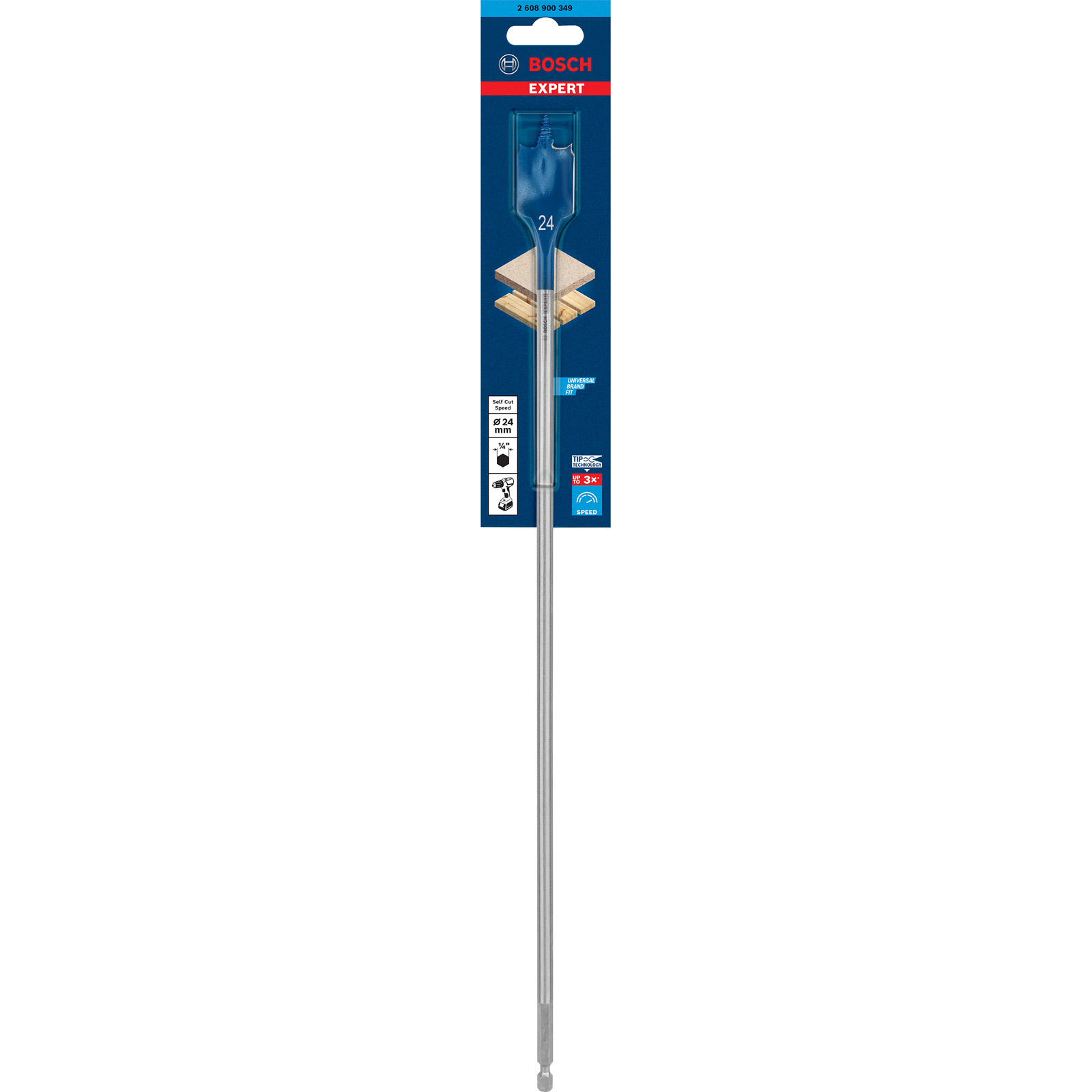 Bosch Expert SelfCut Speed Flachfräsbohrer 24 x 400 mm - 2608900349