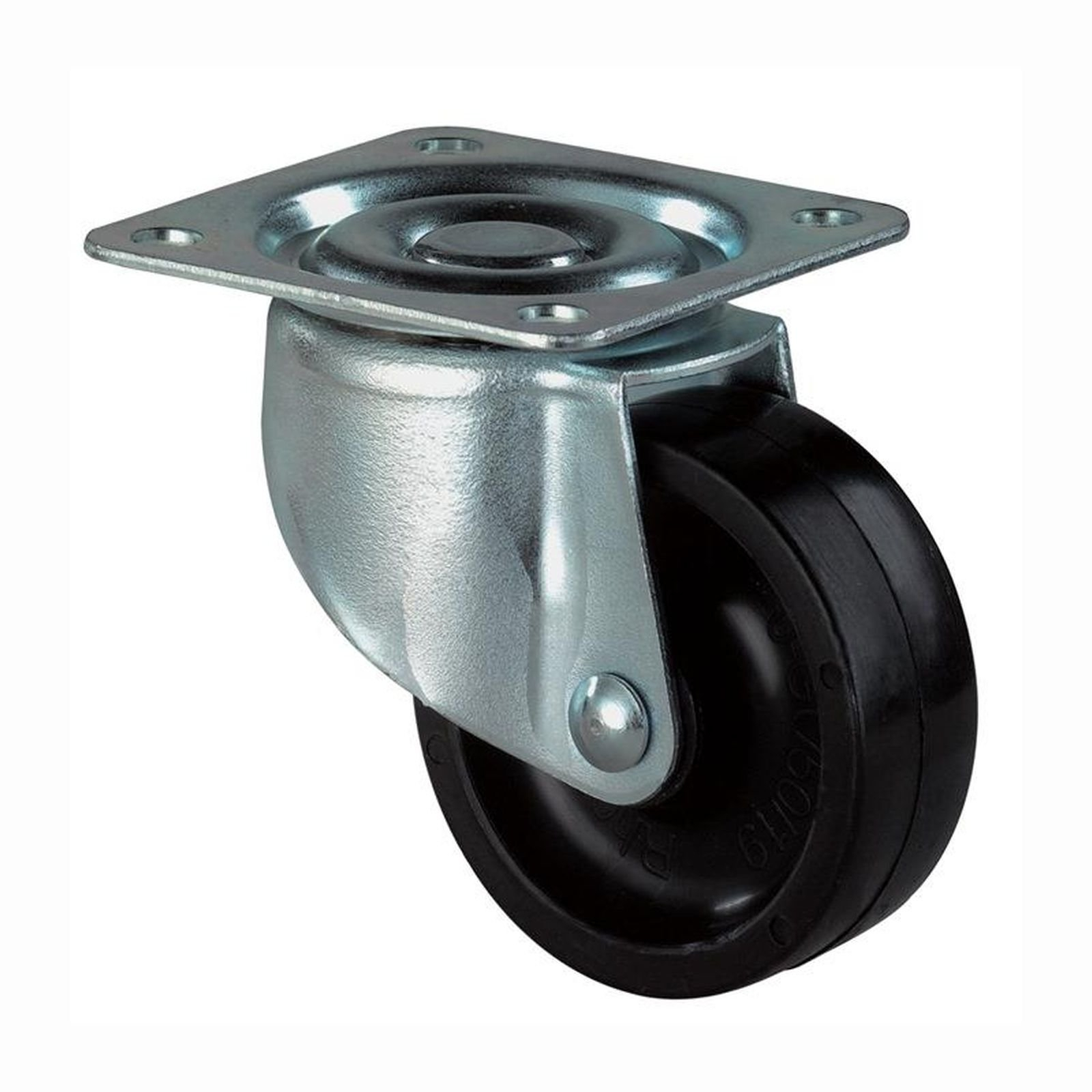 BS Rollen Lenkrolle mit Anschraubplatte Kunststoff schwarz Gleitlager 40 mm 30 kg - F25.040