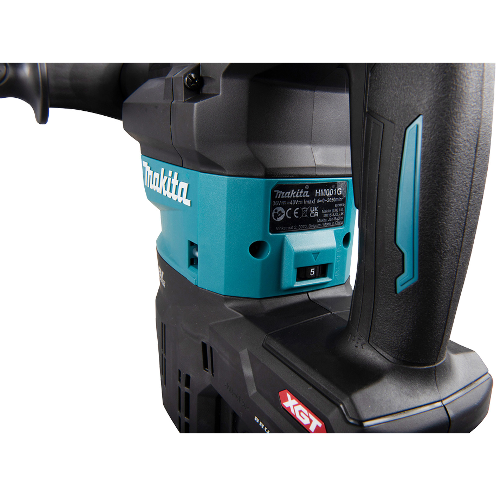 Makita HM001GM201 Akku-Stemmhammer 40V max. / 2x 4,0 Ah Akku + Ladegerät inkl. AWS Funk-Adapter WUT01 im Koffer