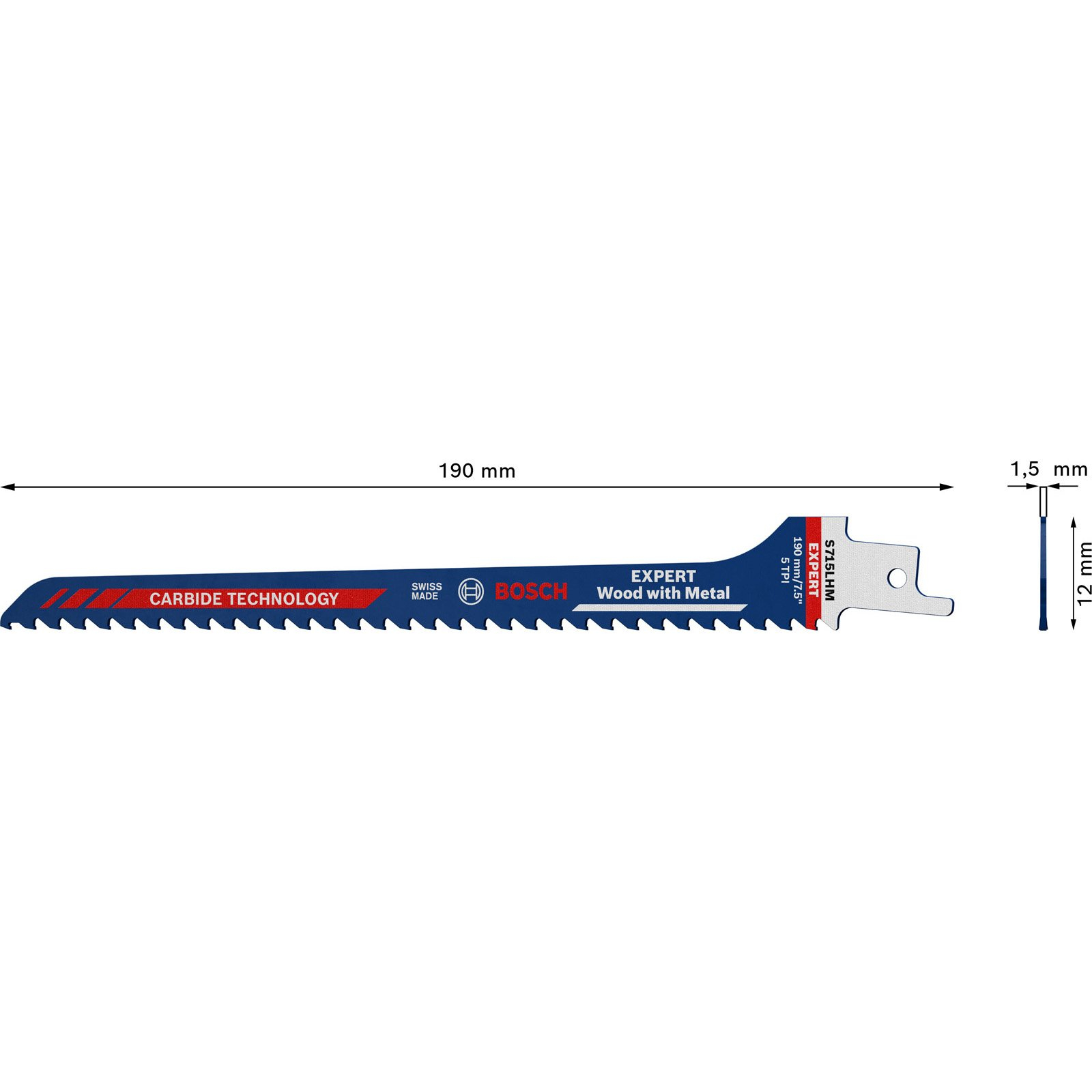 Bosch Expert Wood with Metal S 715 LHM Säbelsägeblatt - 2608900384