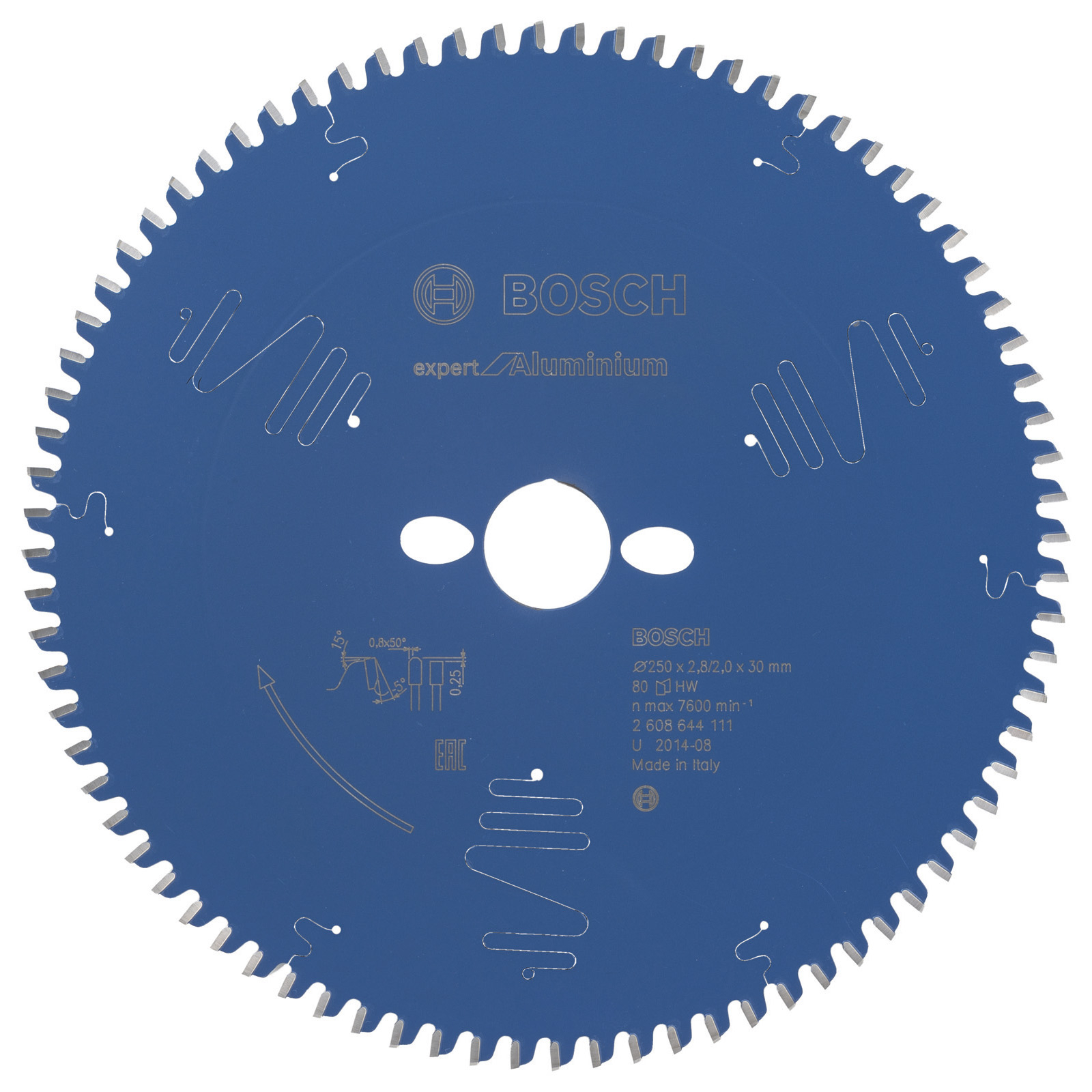 Bosch Kreissägeblatt Expert for Aluminium für Kapp- und Gehrungssägen 250 x 30 x 2,8 mm 80 - 2608644111