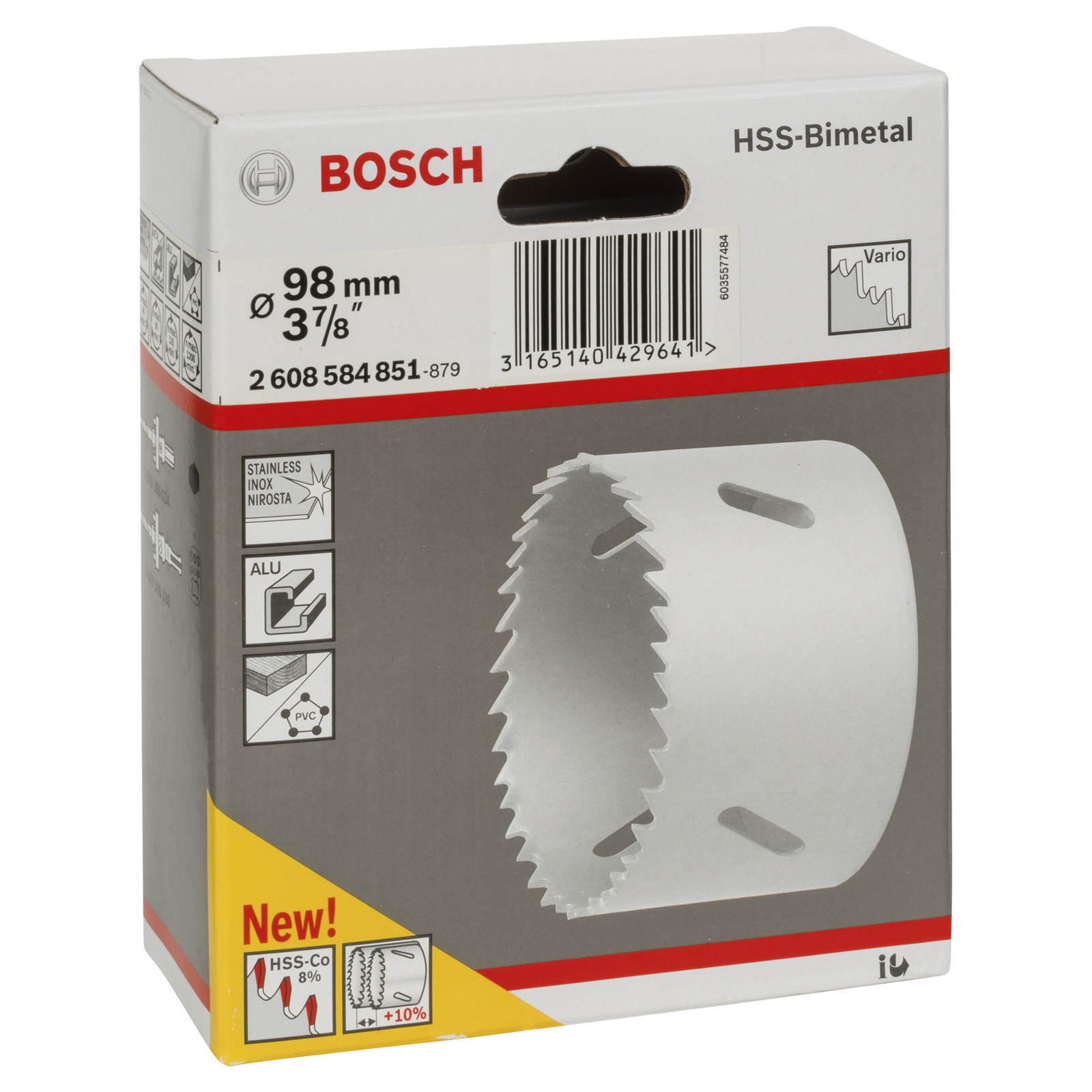 Bosch Lochsäge HSS-Bimetall für Standardadapter 98 mm 3 7/8" - 2608584851