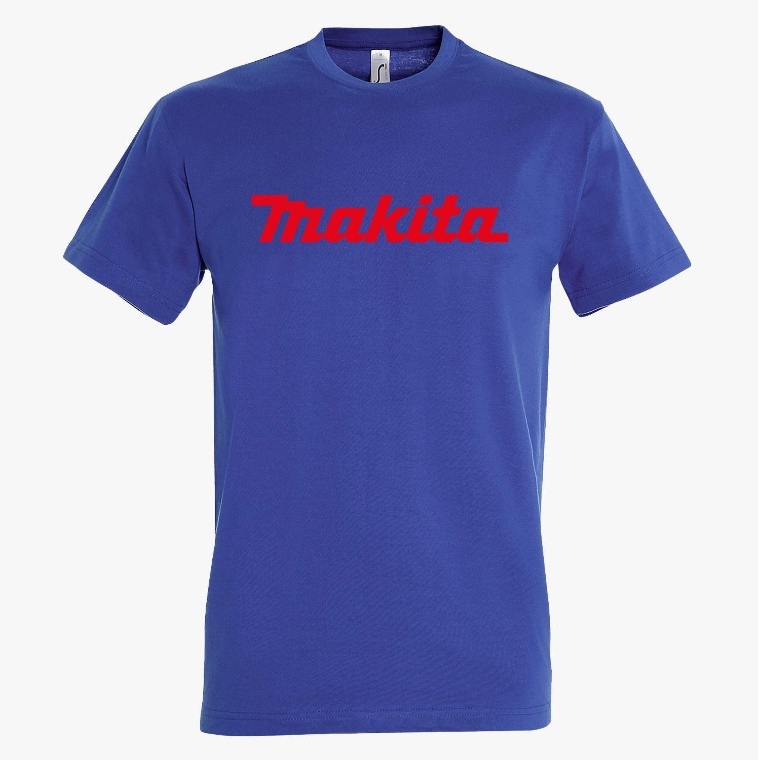 Makita T-Shirt Blue mit Motiv Logo Groß rot