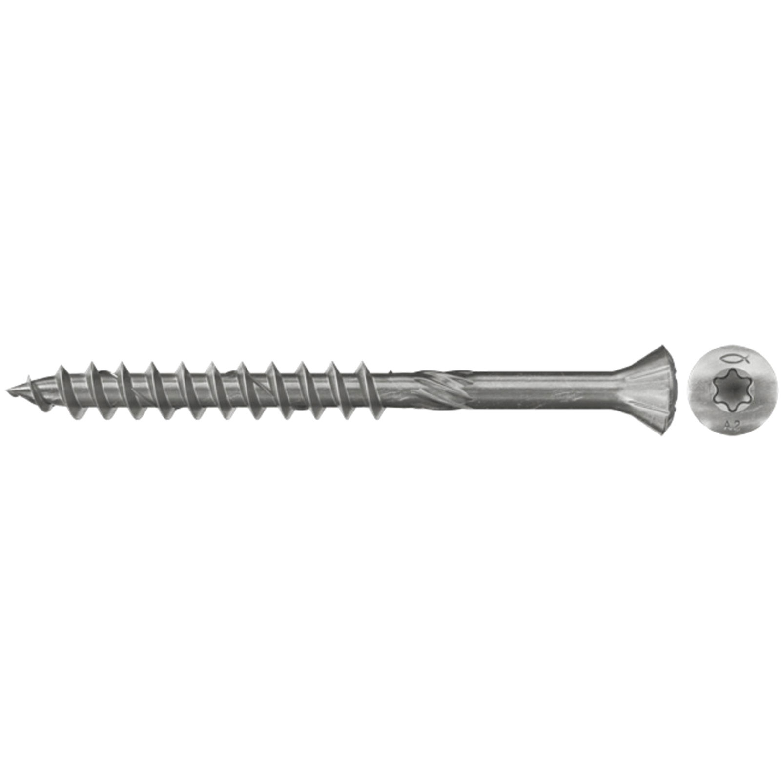 Fischer 300x Holzfassadenschraube FFSII-RT6 4,5 x 45 mm Senkkopf nicht rostender Stahl A2 Teilgewinde Innenstern TX - 548560