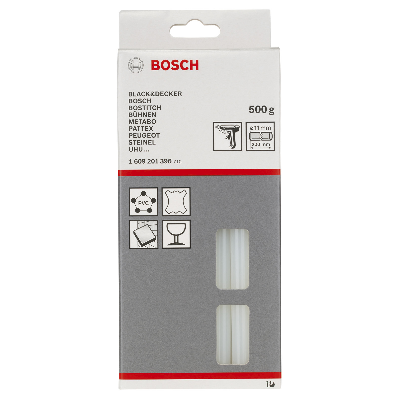 Bosch Schmelzkleber, 11 x 200 mm, 500 g, transparent -1609201396