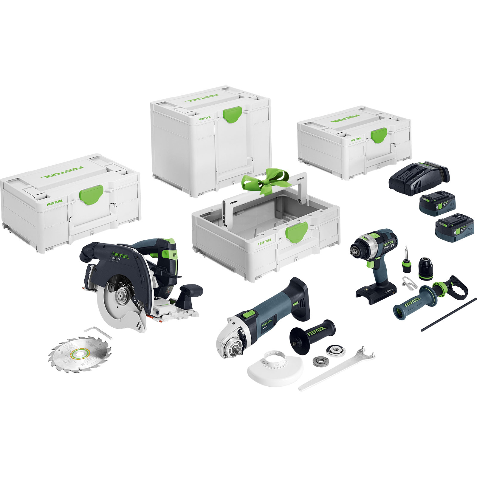 Festool Akku-Combo-Set Holzbau HKC 55/TPC 18/AGC 18/TB 137 - 578025