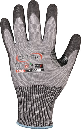 OPTIFLEX Schnittschutzhandschuhe TUCSON grau / schwarz EN388 / EN420 PSA II Gr. 9 - 0856-09H