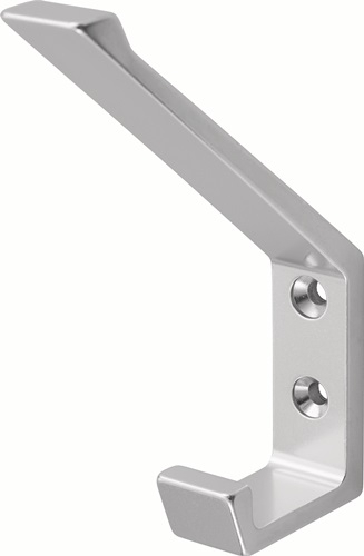 hermeta Huthaken 0138 einfach 76 mm Aluminium silberfarbig eloxiert 105 mm - 0138-01E