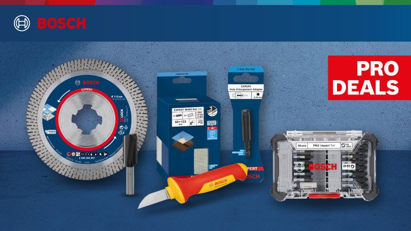 Bosch PRO Deals mit Zubehör und Verbrauchsmaterial für den professionellen Einsatz