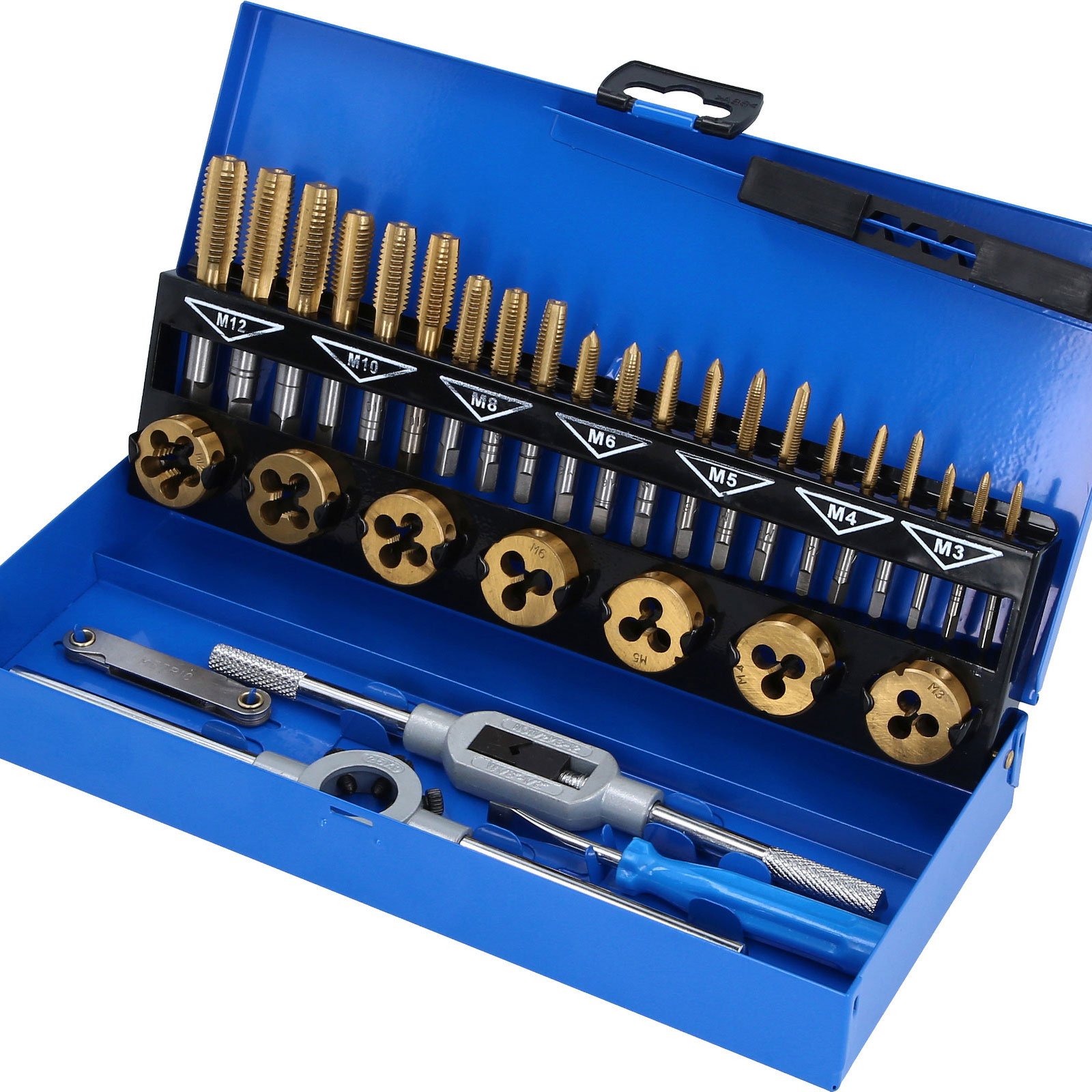 BRILLIANT TOOLS TiN Gewindeschneidwerkzeug-Satz 32tlg. - BT101950