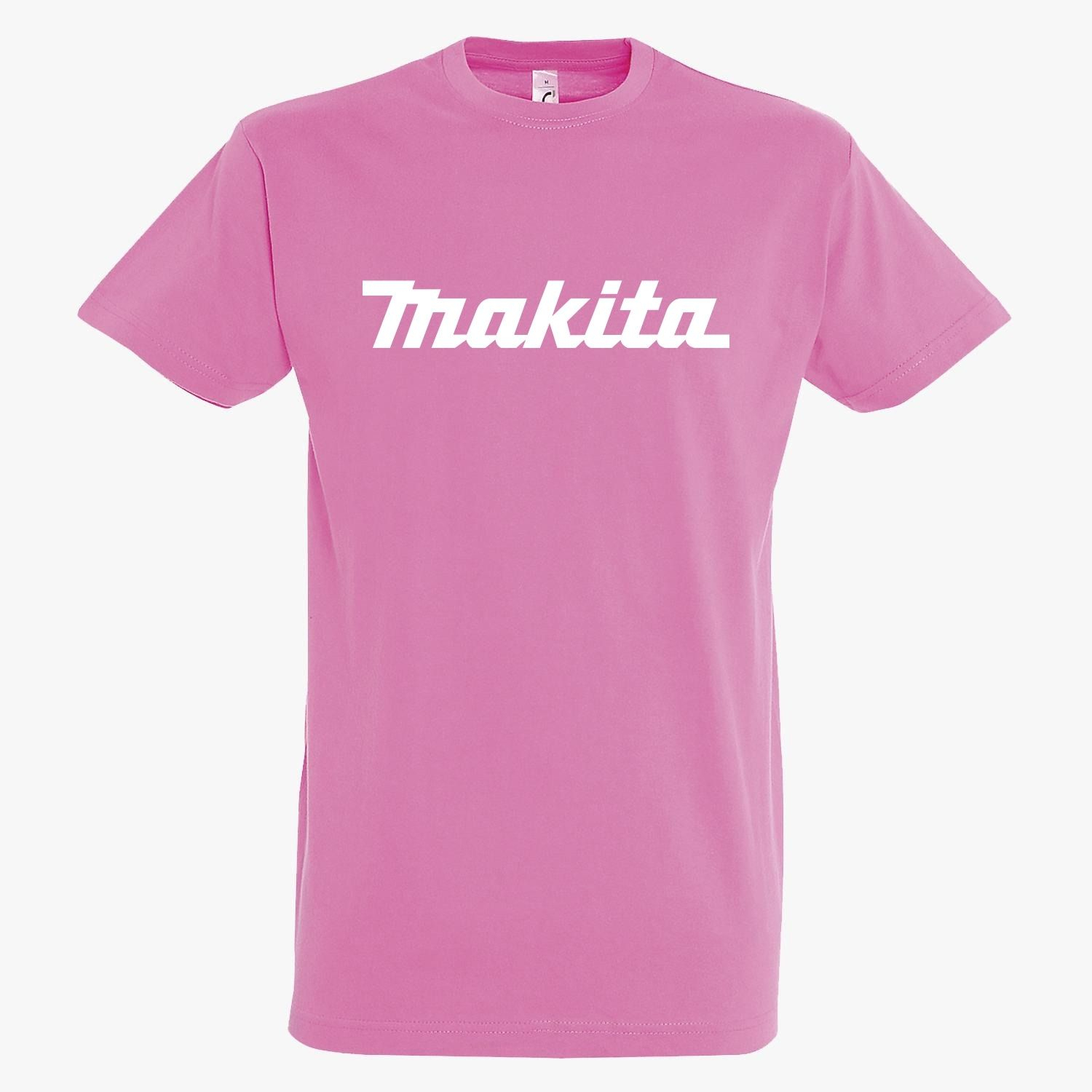 Makita T-Shirt Pink mit Motiv Logo Groß weiß