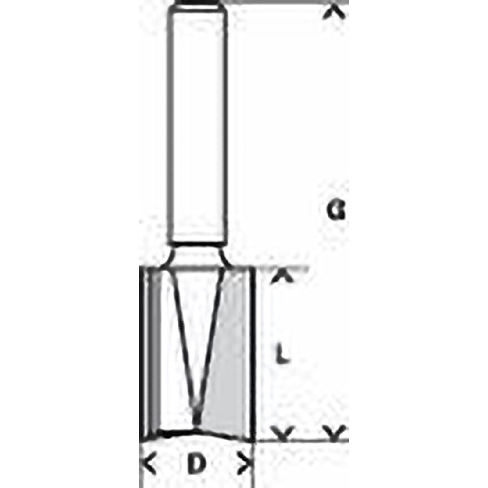 Bosch Nutfräser 1/4" Ø 19 mm L 19,6 mm G 51 mm - 2608628414