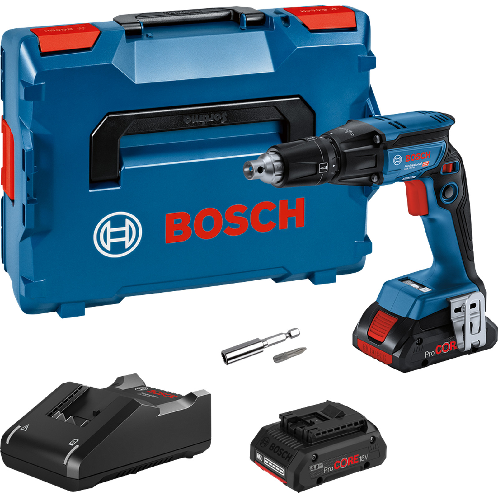 Bosch Akku-Trockenbauschrauber GTB 18V-45 2x 4,0 Ah ProCORE18V Akku + Ladegerät in L-Boxx - 06019K7002