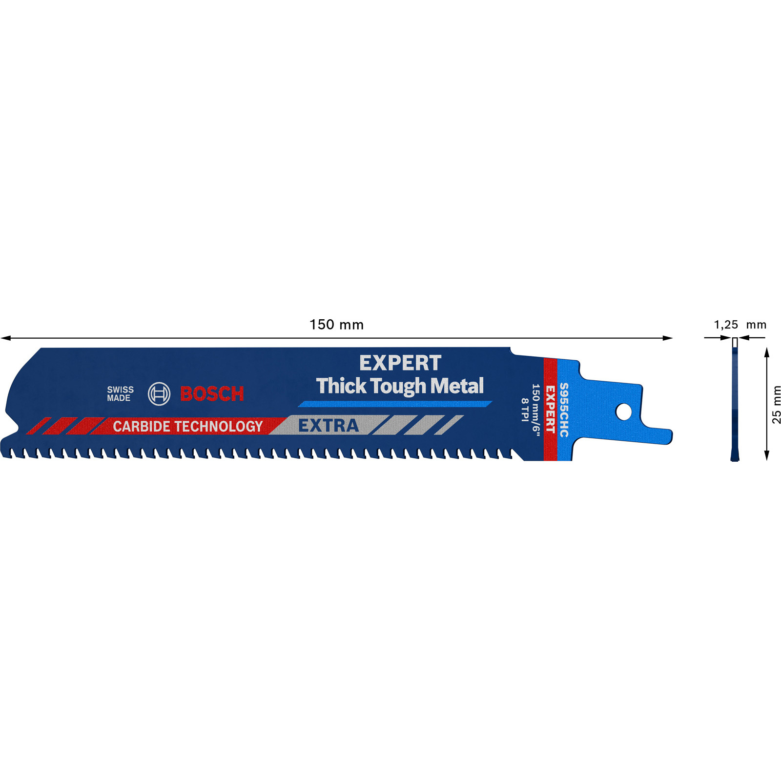 Bosch Expert Thick Tough Metal S 955 CHC Säbelsägeblatt - 2608900365