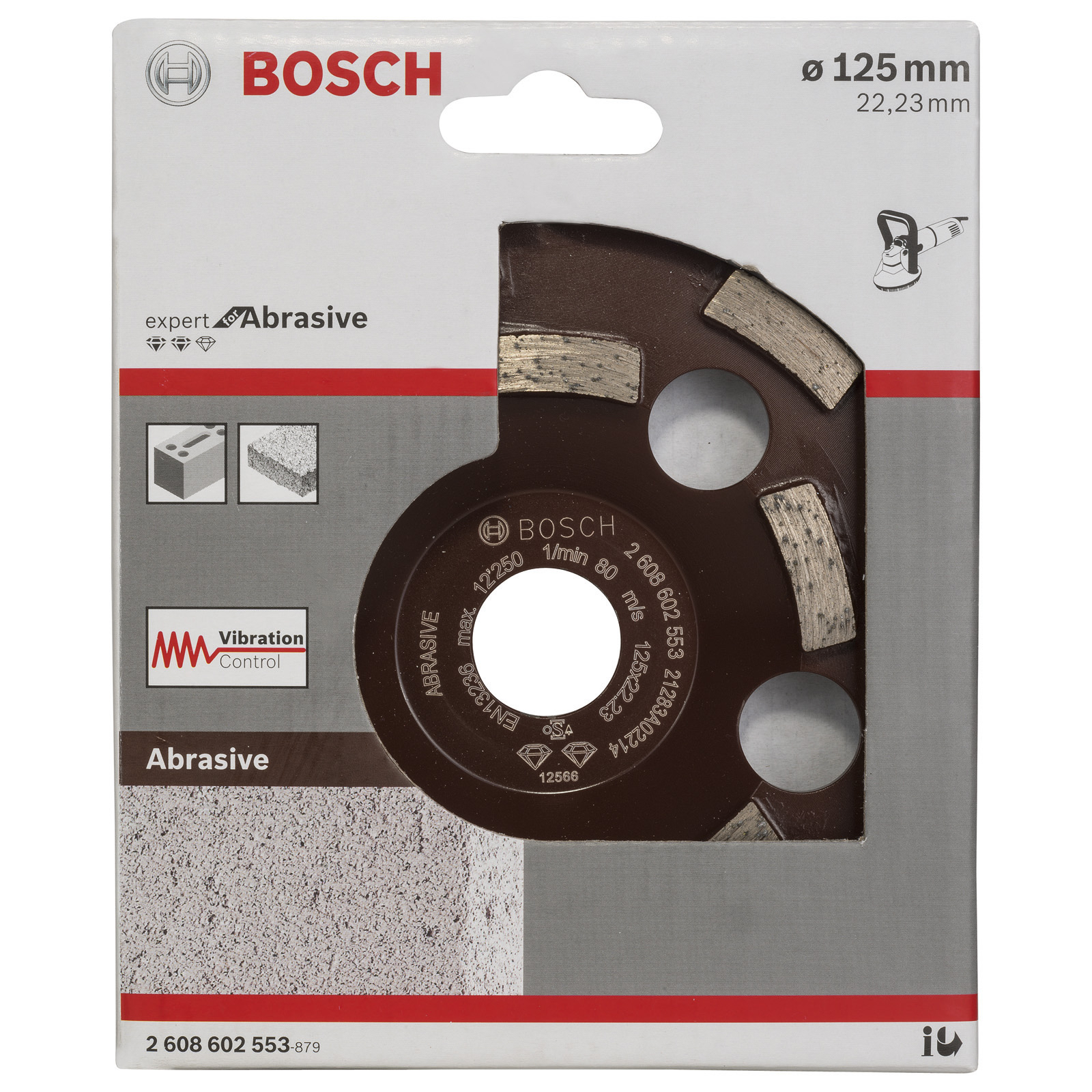 Bosch Diamanttopfscheibe Expert for Abrasive 50 g/mm 125 x 22,23 x 4,5 mm - 2608602553