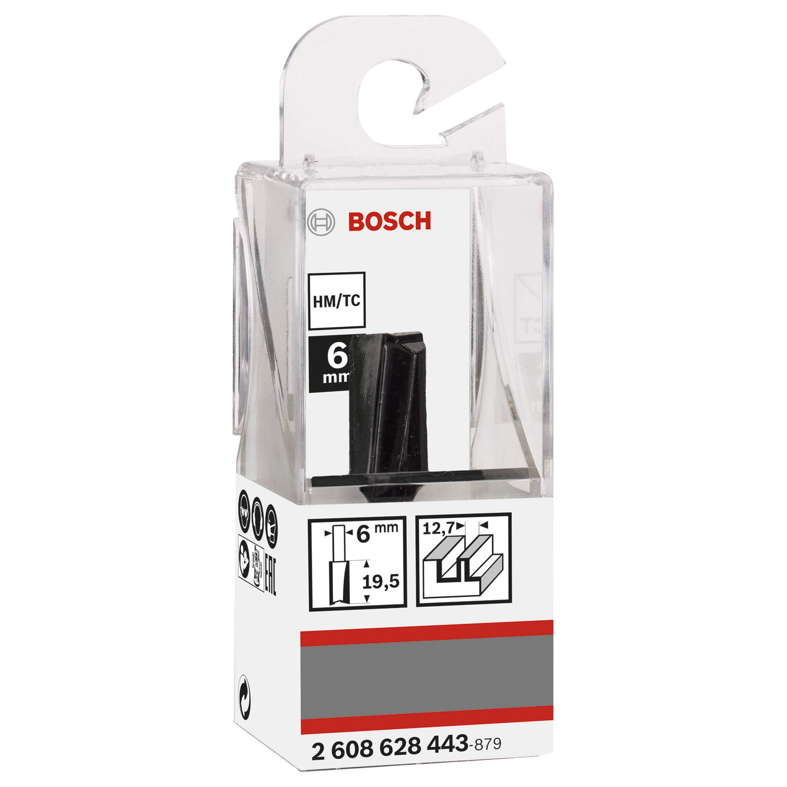 Bosch Nutfräser Standard for Wood 6 mm D1 12,7 mm L 19,5 mm G 51 mm - 2608628443