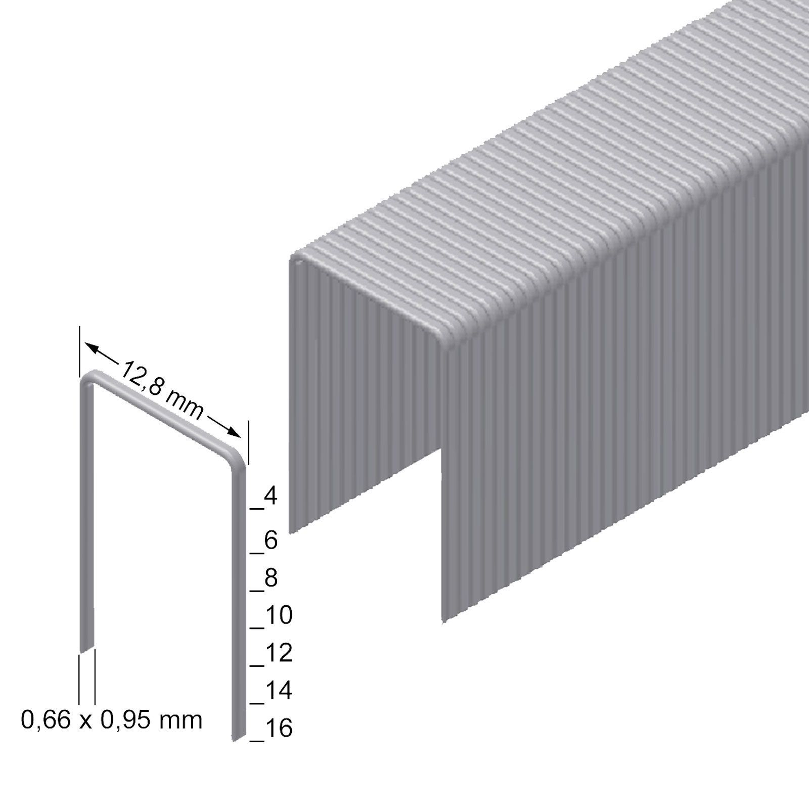 Prebena 12.000x Heftklammern Type A verzinkt 6mm  - A06CNK 