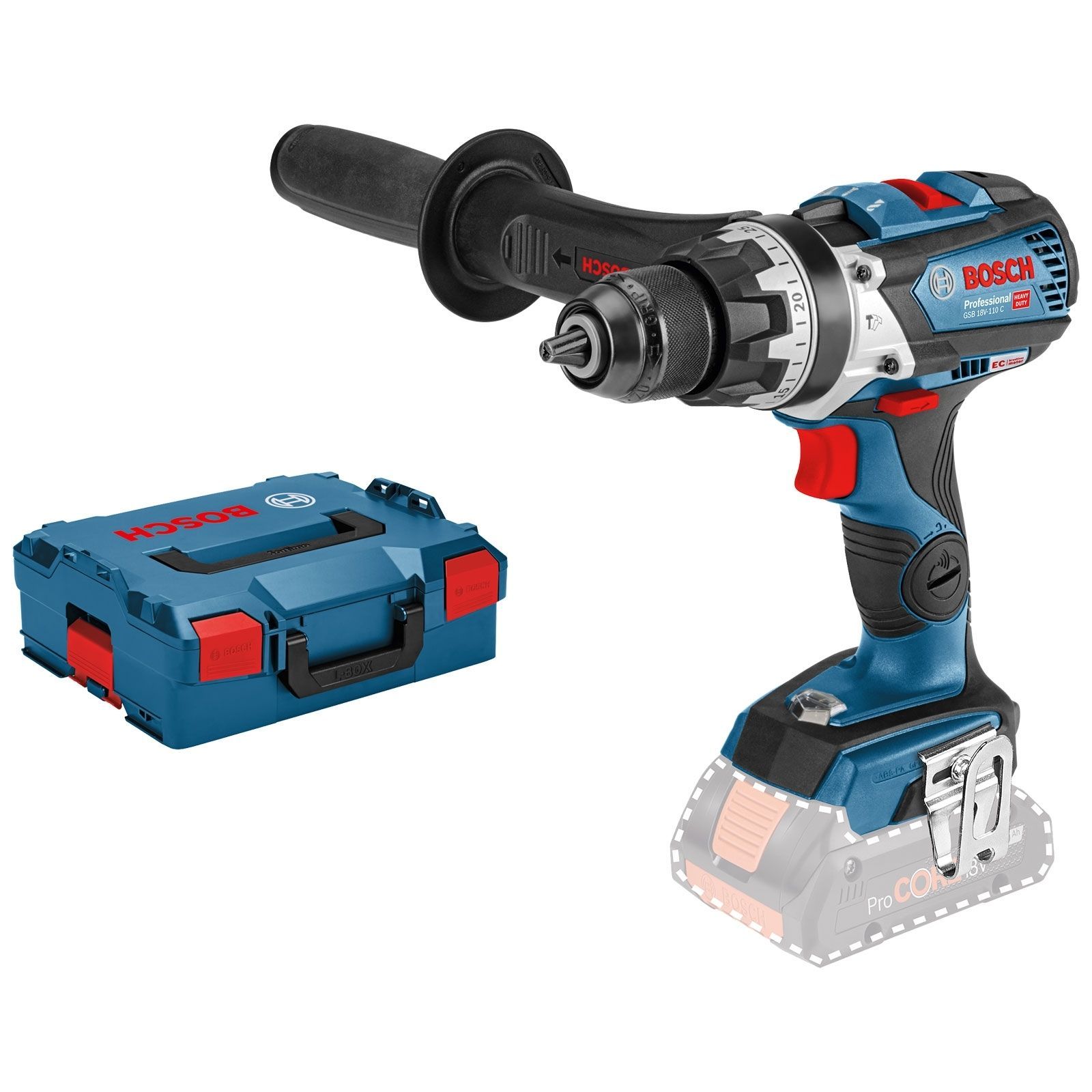 Bosch Akku-Schlagbohrschrauber GSB 18V-110 C Solo in L-Boxx - 06019G030A