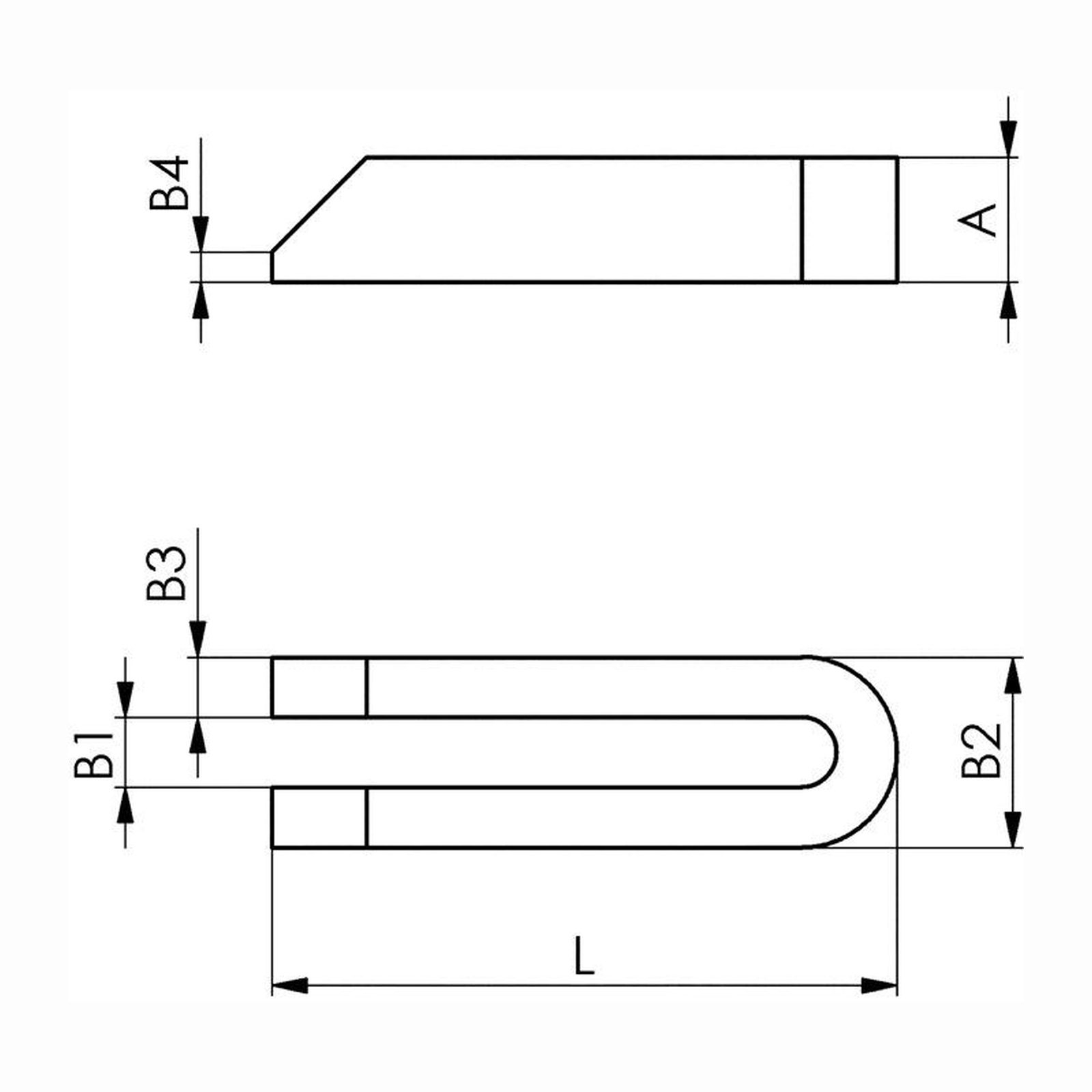 AMF Gabelspanneisen DIN 6315B 500 x 26 mm - 70433 