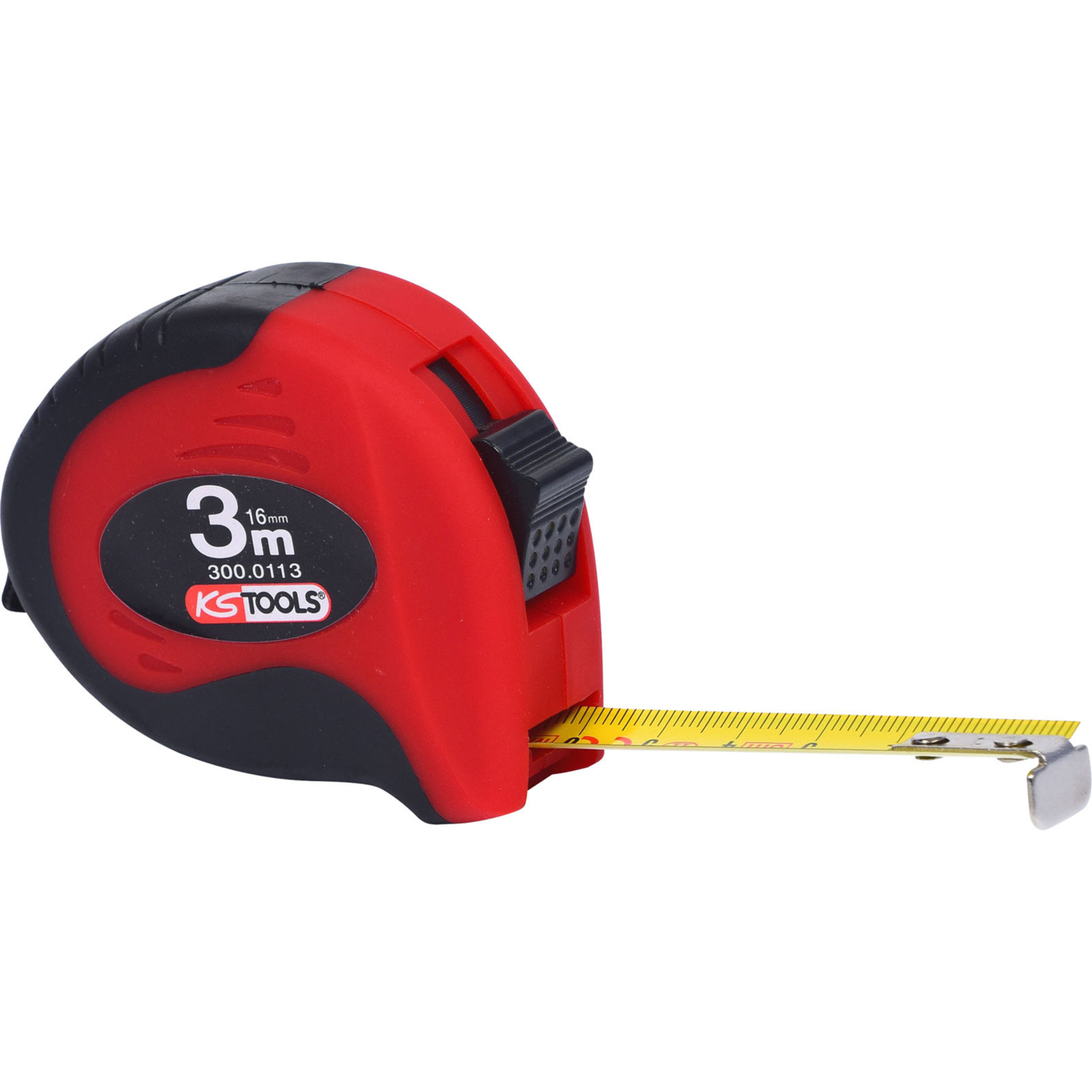 KS TOOLS Bandmaß mit Feststeller schwarz-rot 3m - 300.0113