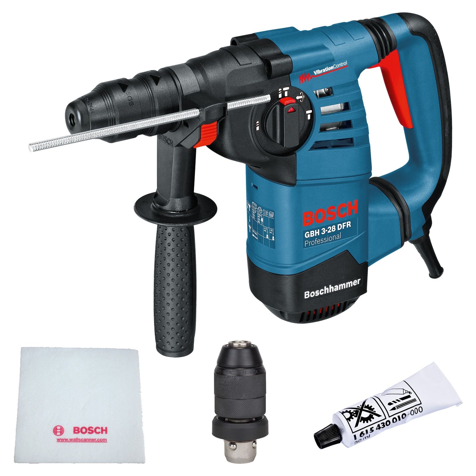 Bosch Bohrhammer GBH 3-28 DFR mit SDS plus 800 W Solo inkl. Zubehör-Set 