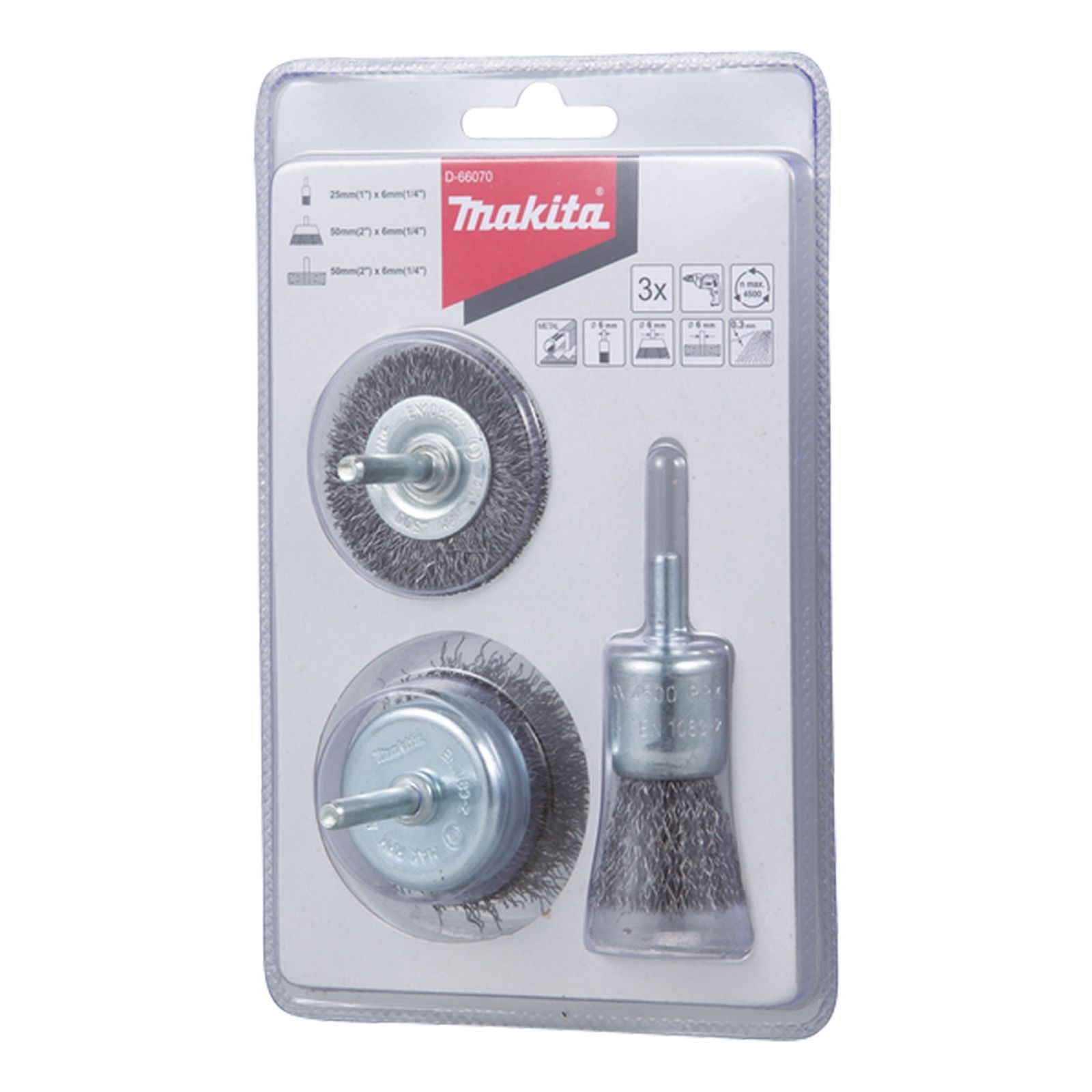 Makita Rundbürsten-Set 3tlg. - D-66070